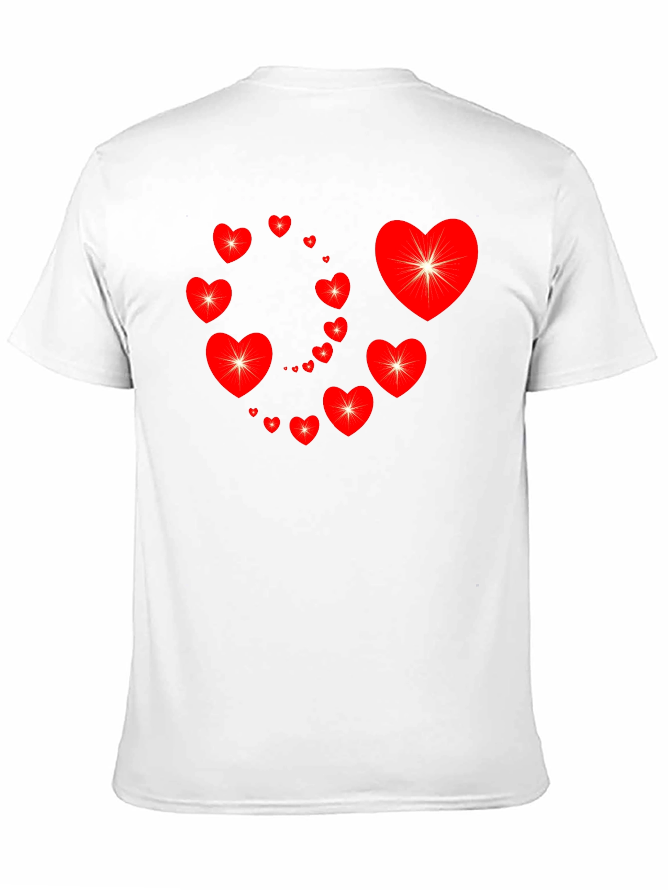 Black Heart Swirl Graphic Tee - Black Cotton Casual Shirt view 11