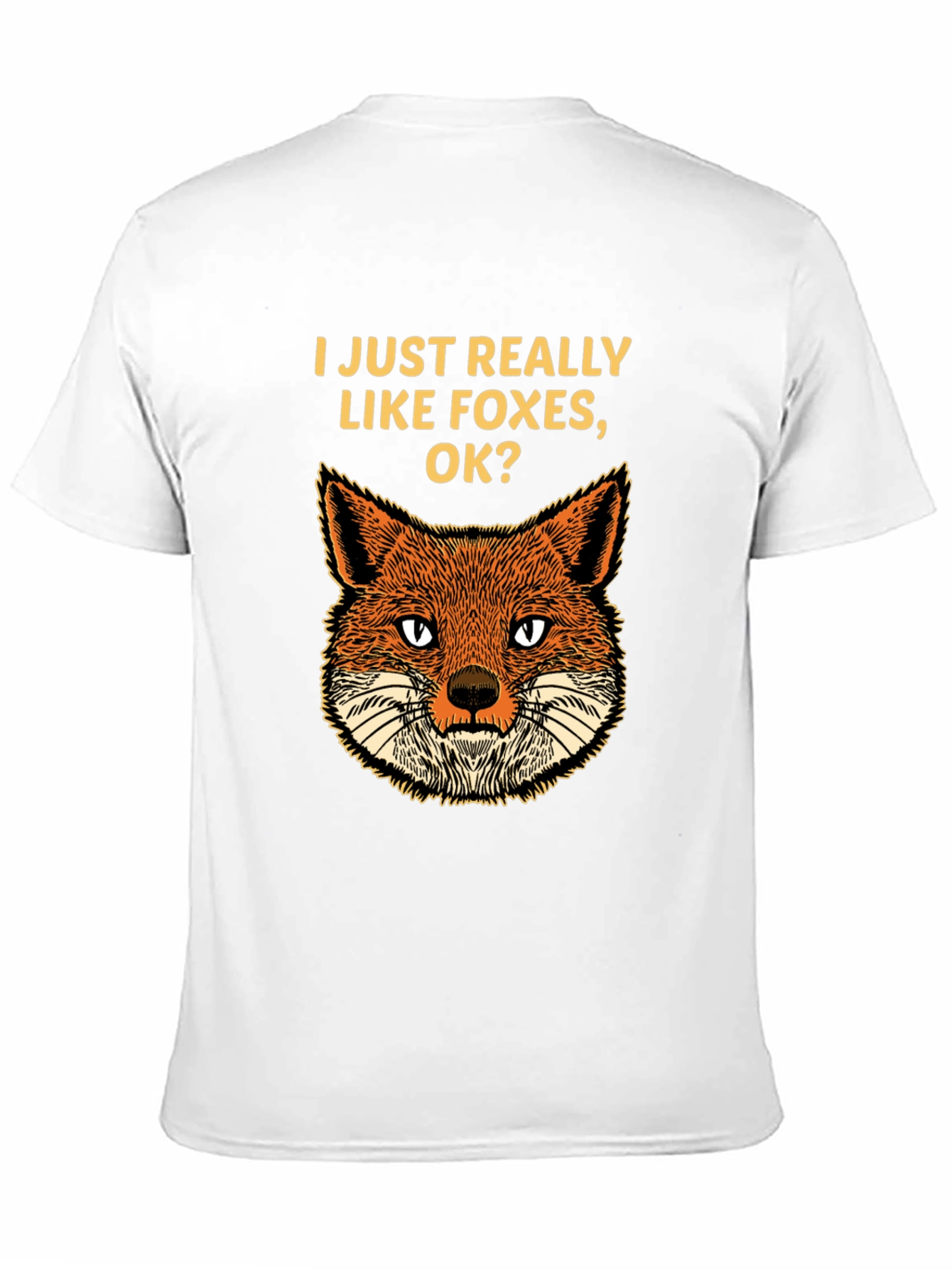 Black Fox Lover T-Shirt - I Just Really Like Foxes, Ok? view 11