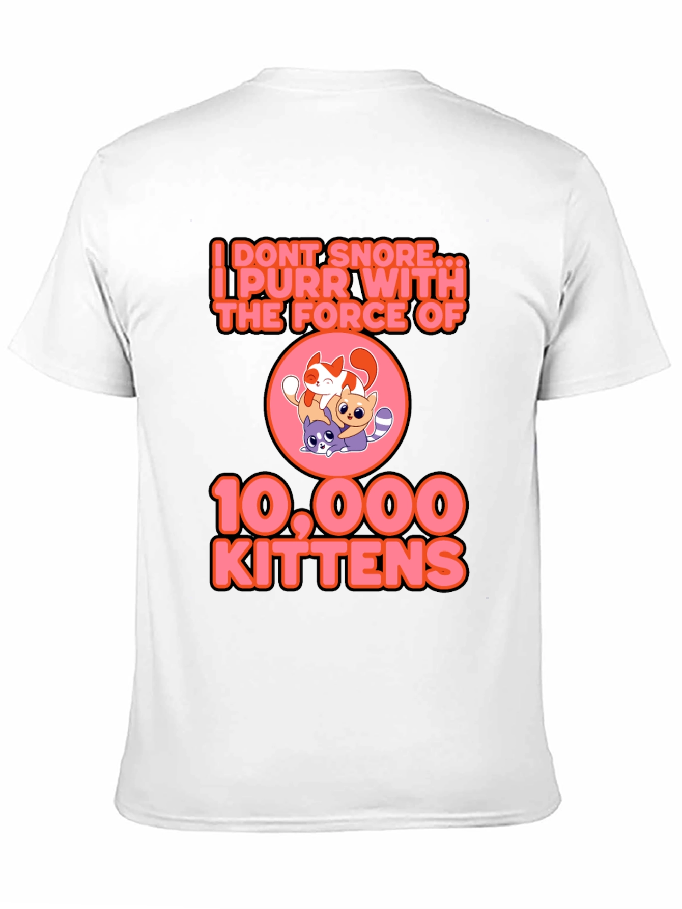 Black I Purr With The Force Of 10,000 Kittens Black T-Shirt view 11