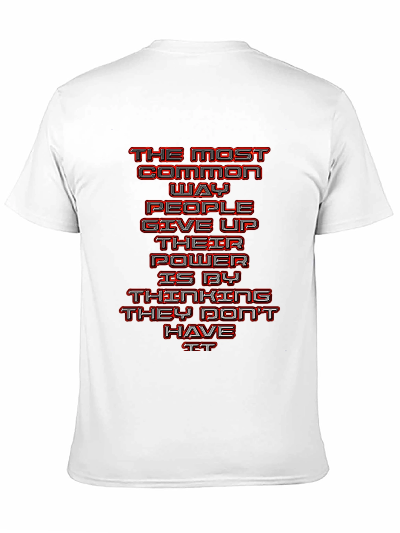 Black Motivational T-Shirt: Power Within Design view 11