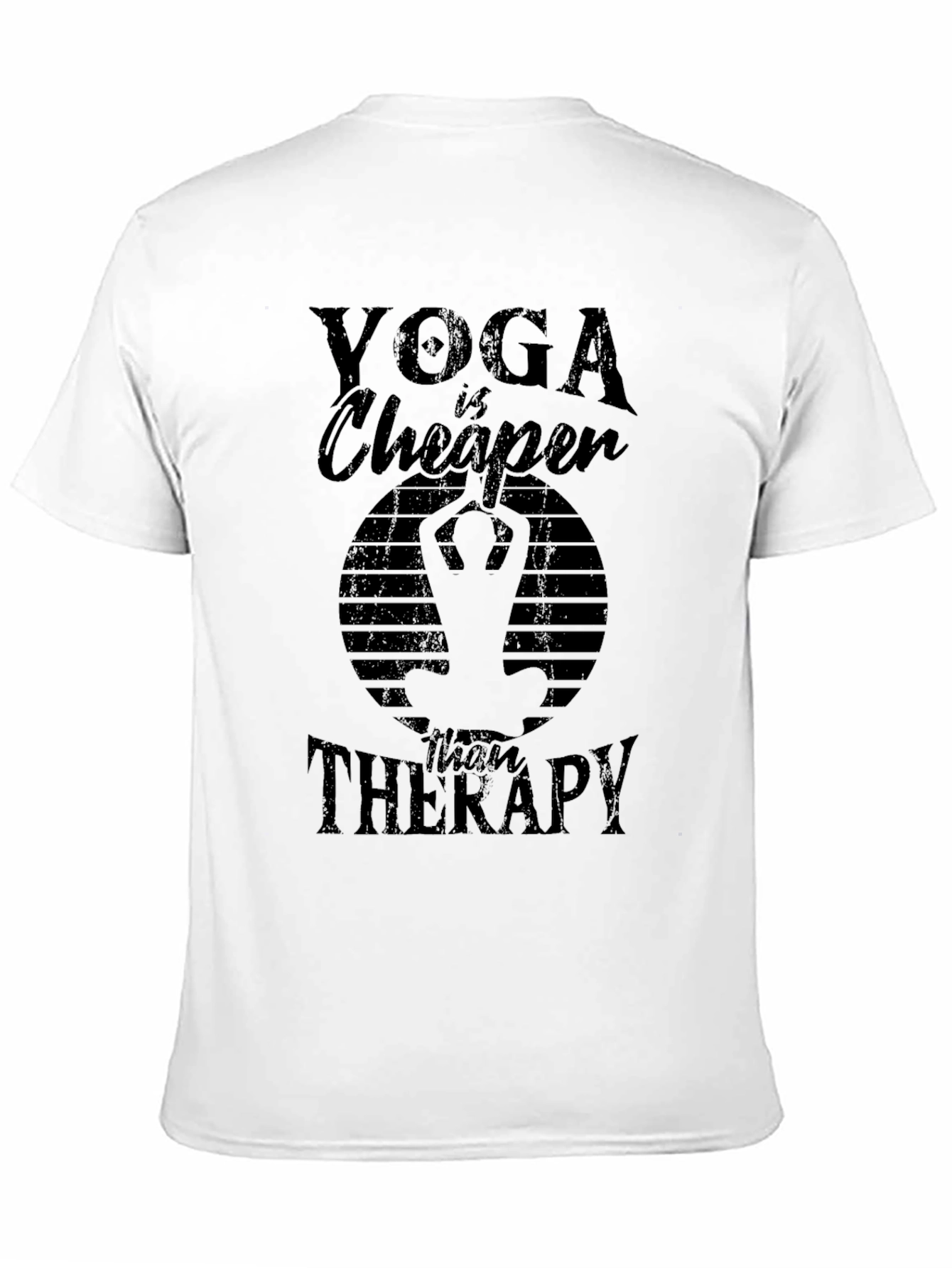 Black Yoga is Cheaper Than Therapy Graphic Tee view 11