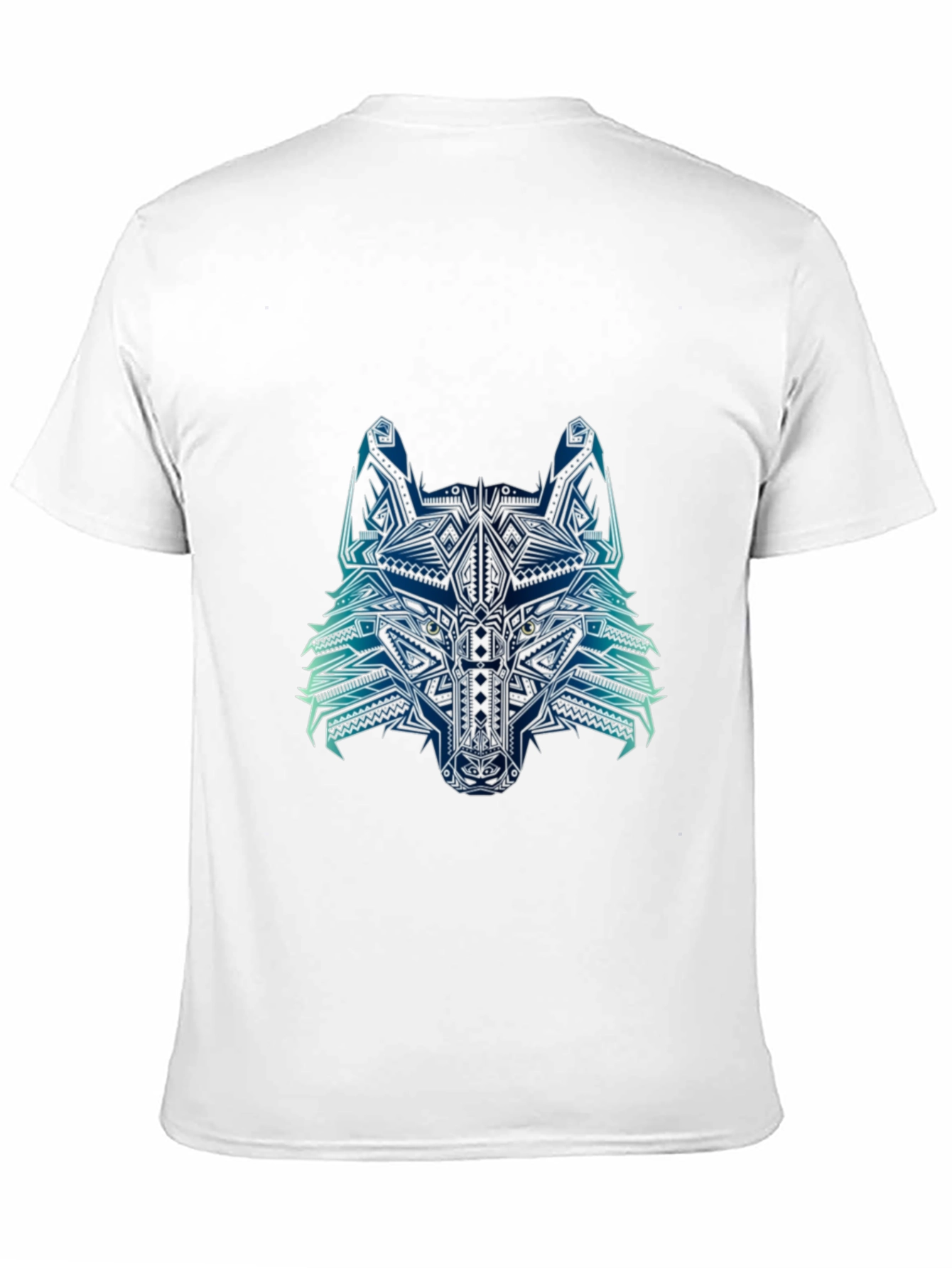 Black Abstract Wolf Graphic Tee - Mens Black T-Shirt view 11