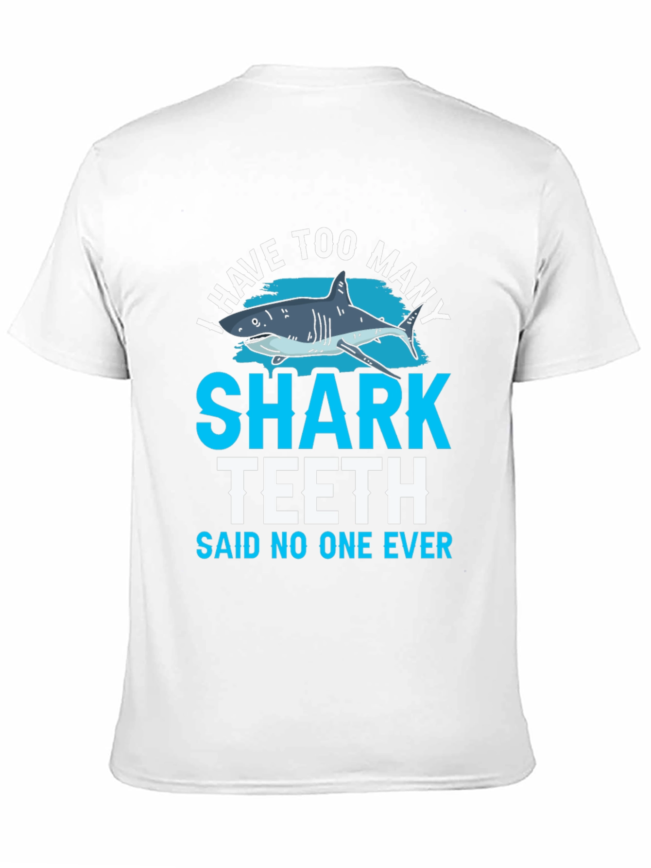 Black Shark Teeth Graphic T-Shirt - Funny Shark Lover Tee view 11