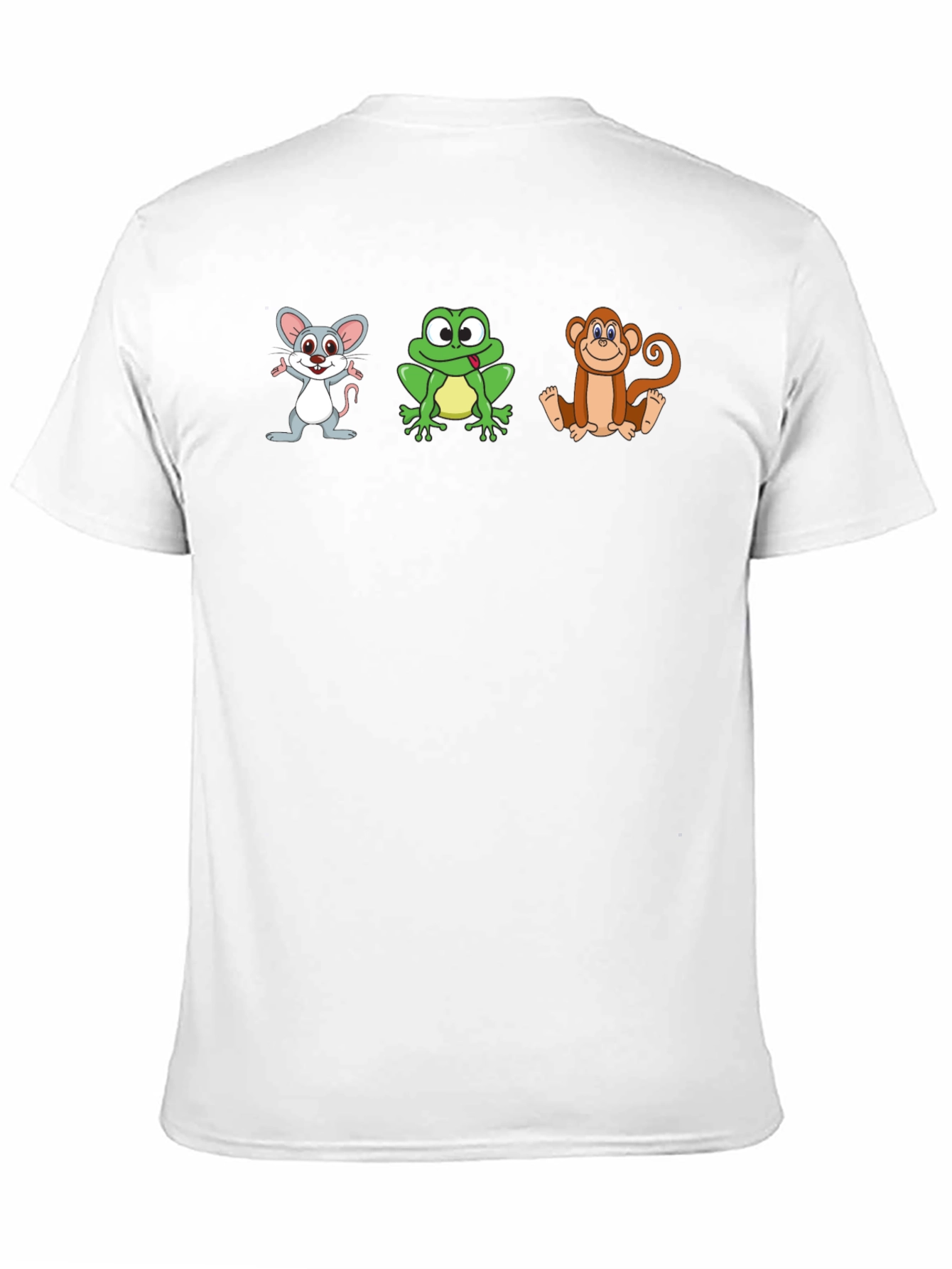 Black Cartoon Animals Graphic Tee - Black view 11