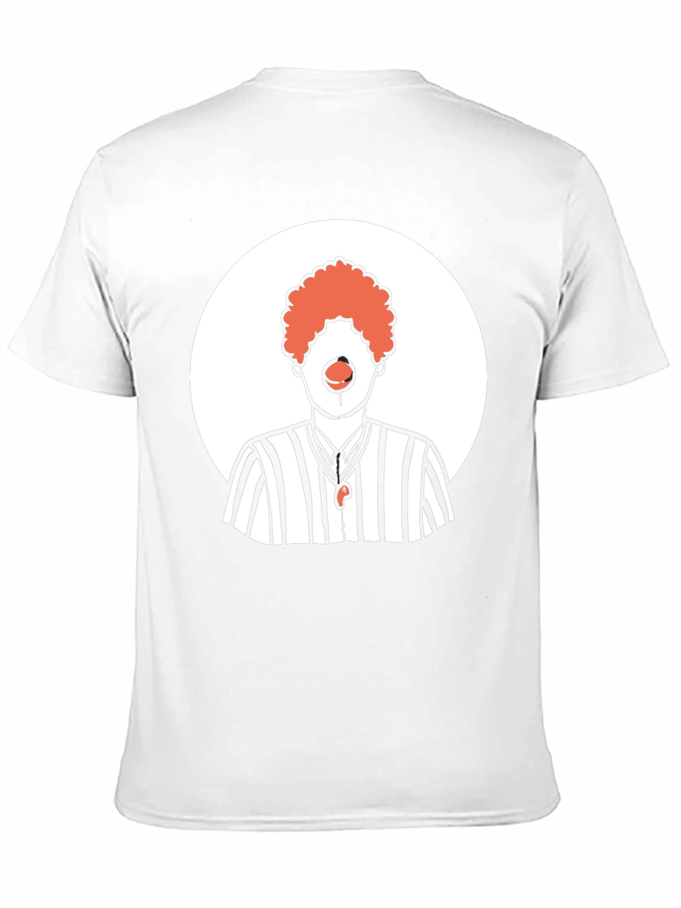 Black Clown Referee Graphic Tee - Unisex Black T-Shirt view 11