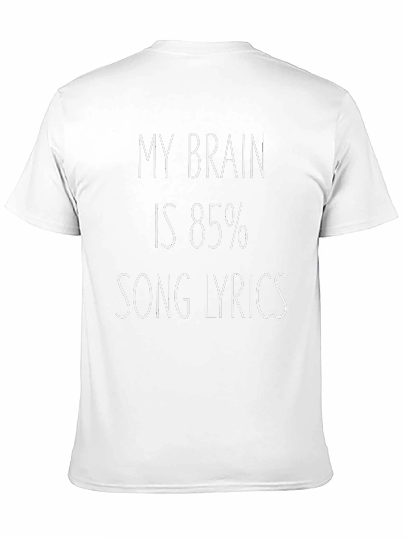 Black My Brain Is 85% Song Lyrics T-Shirt view 11