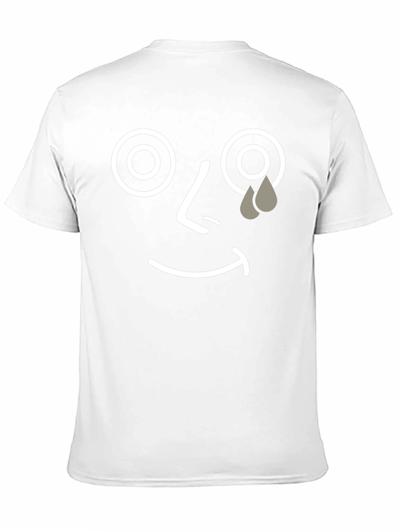 Black Sad Face Graphic Tee - Unisex Black T-Shirt view 11