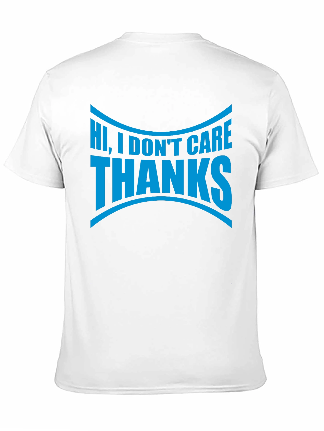 Black Funny "I Don't Care Thanks" Graphic Tee - Black view 11