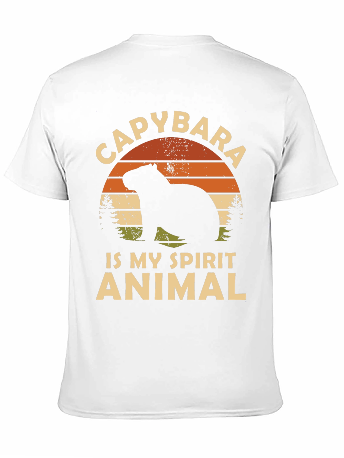 Black Capybara Spirit Animal Graphic Tee view 11