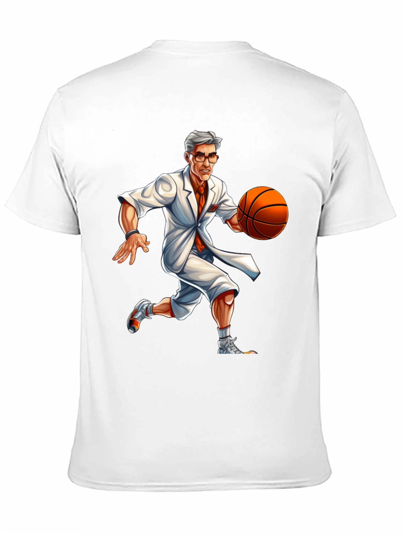 Black Colonel Sanders Basketball T-Shirt - Novelty Tee view 11