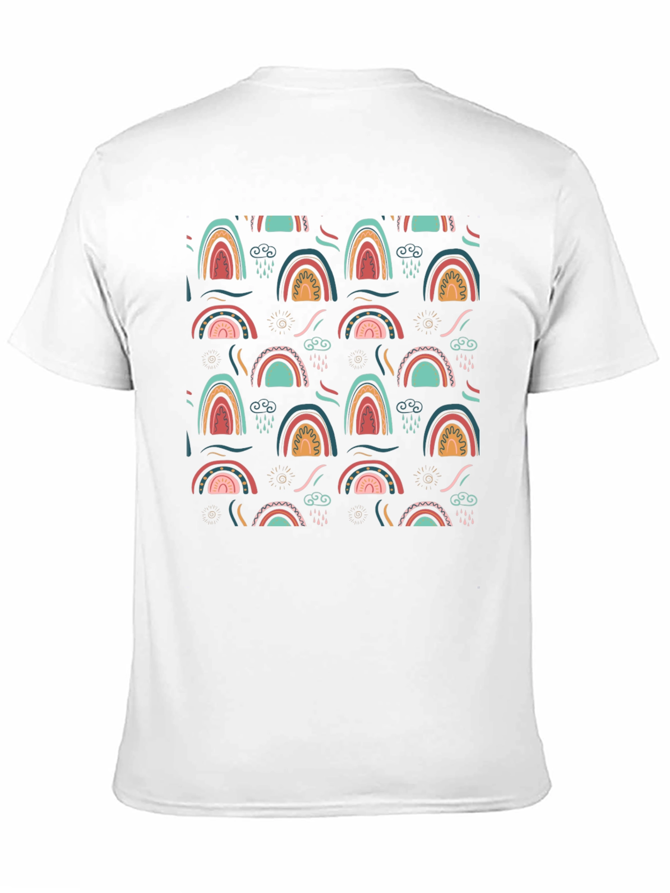 Black Rainbow Pattern Graphic Tee - Black view 11
