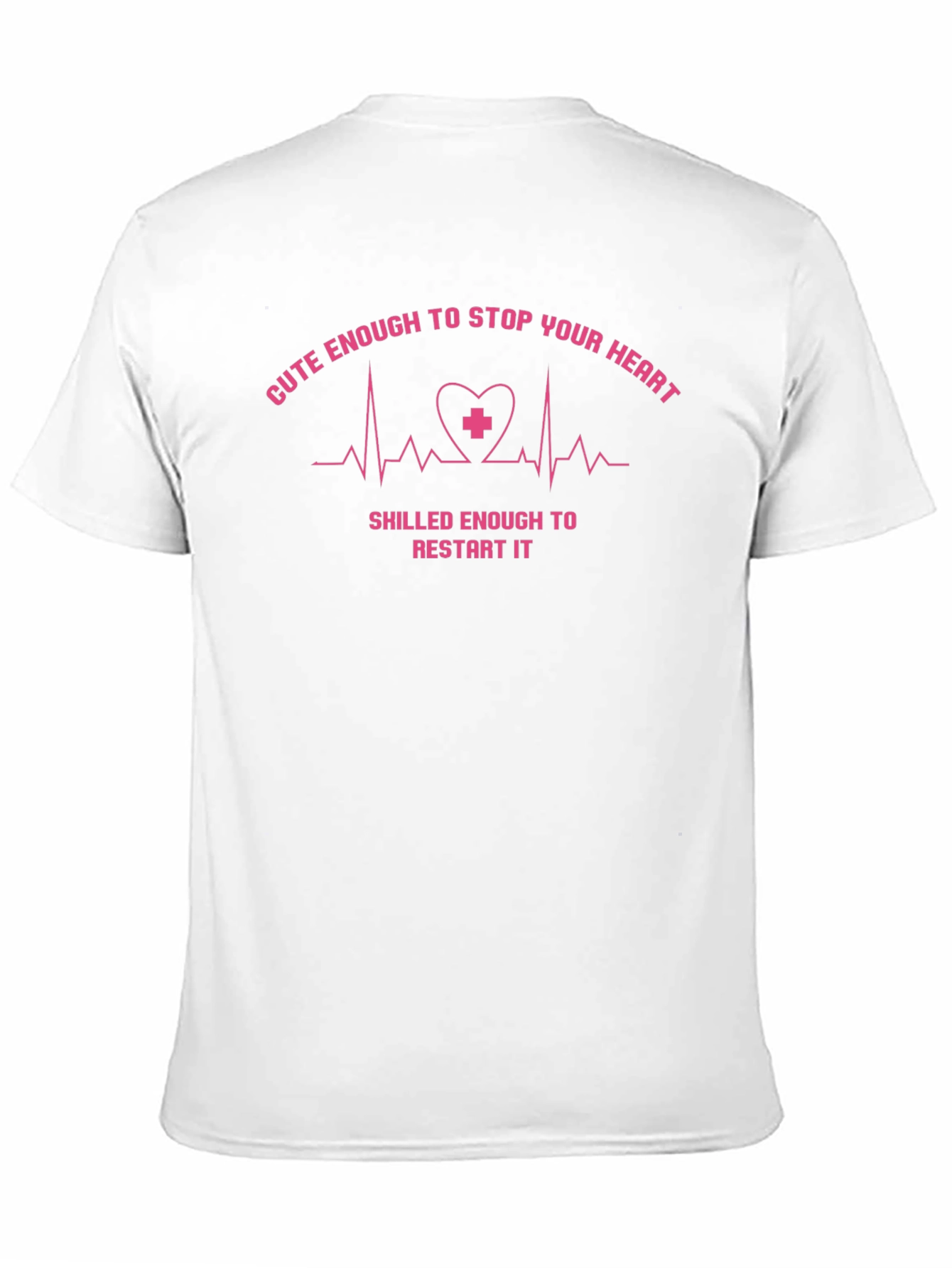 Black Cute Enough to Stop Your Heart Nurse T-Shirt view 11