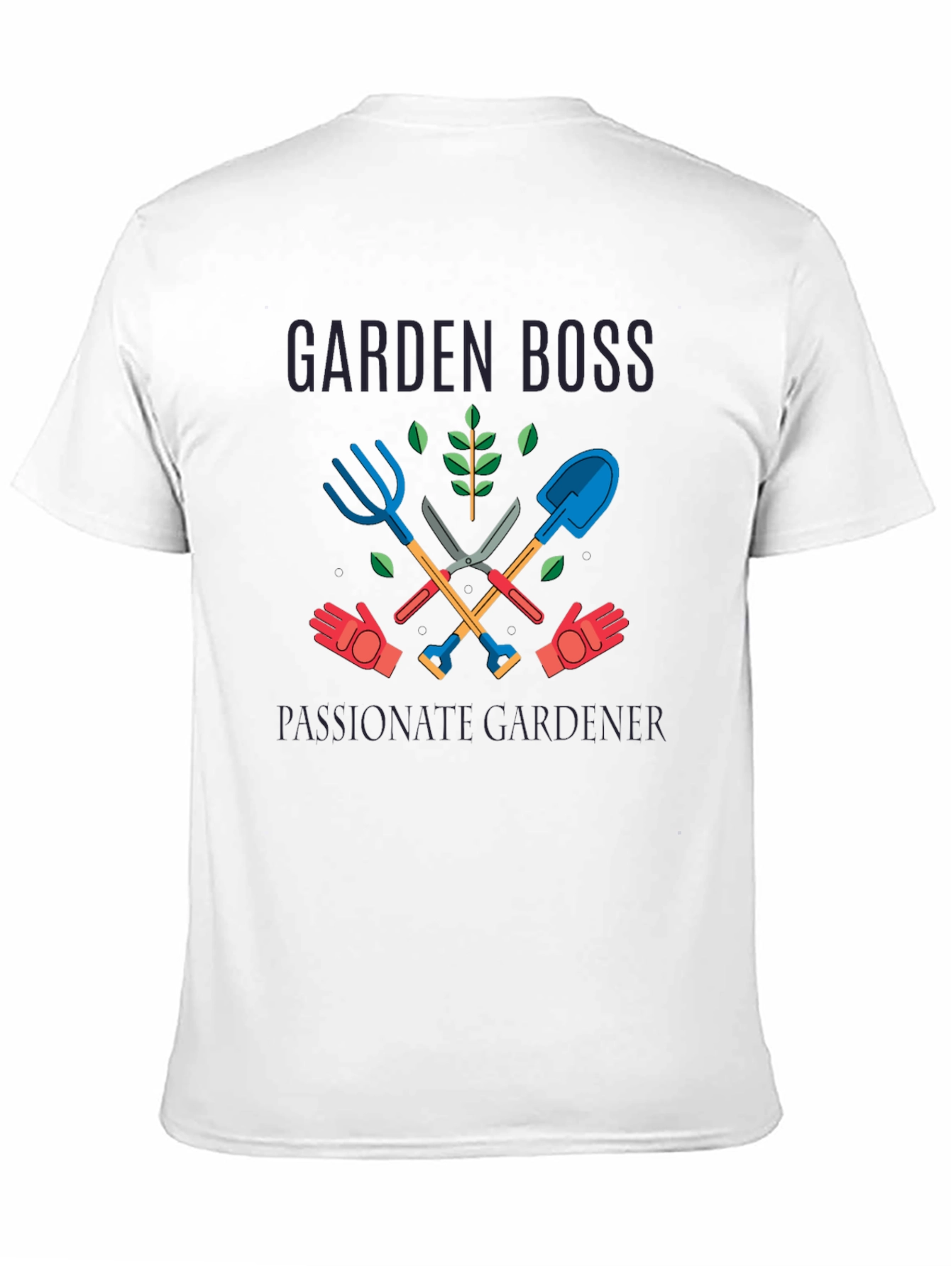 Black Garden Boss Passionate Gardener Graphic T-Shirt view 11