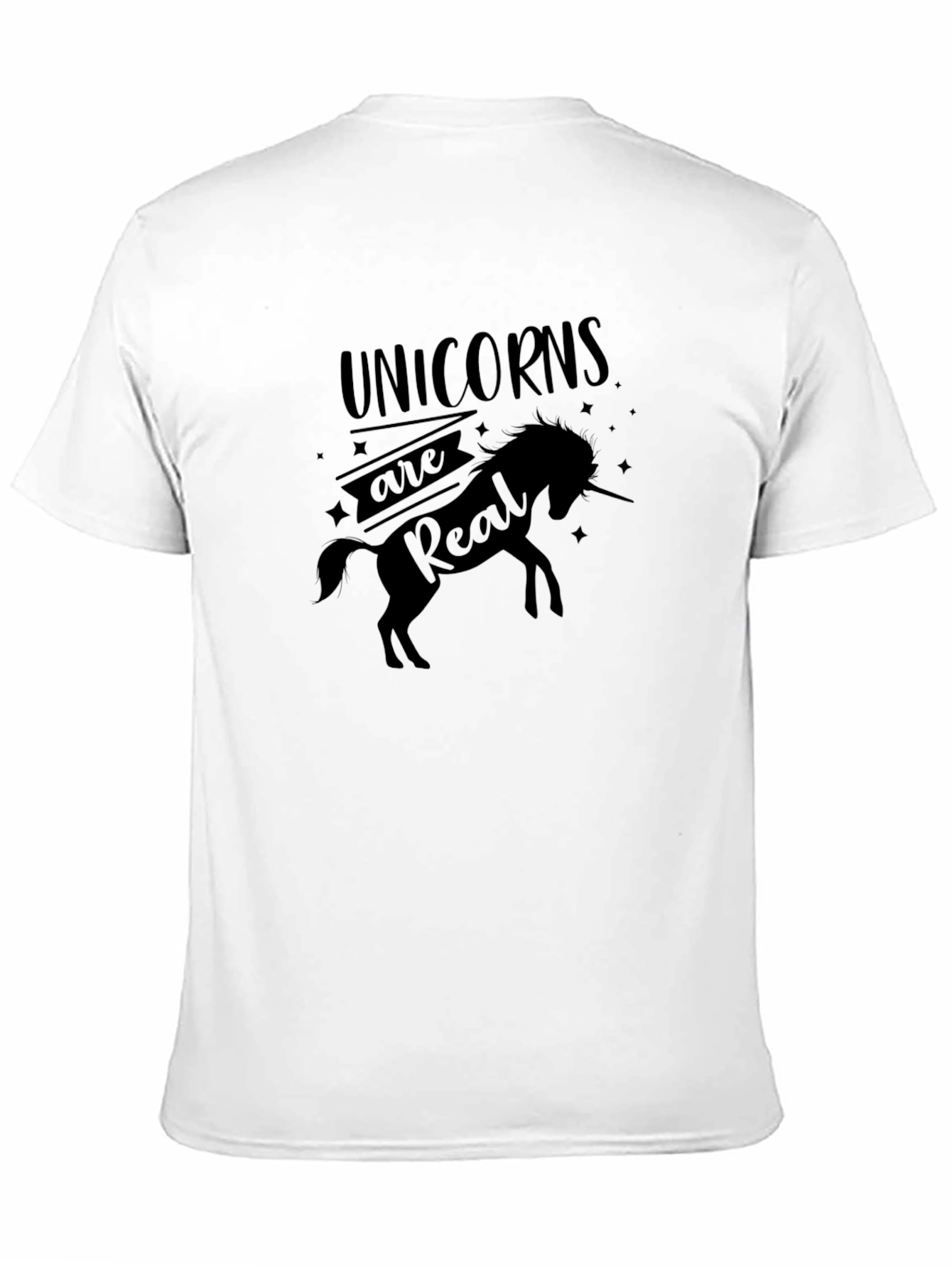 Black Unicorns Are Real Black T-Shirt view 11