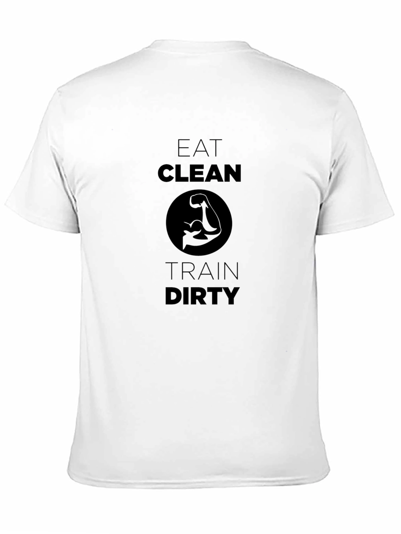 Black Eat Clean Train Dirty Black T-Shirt view 11