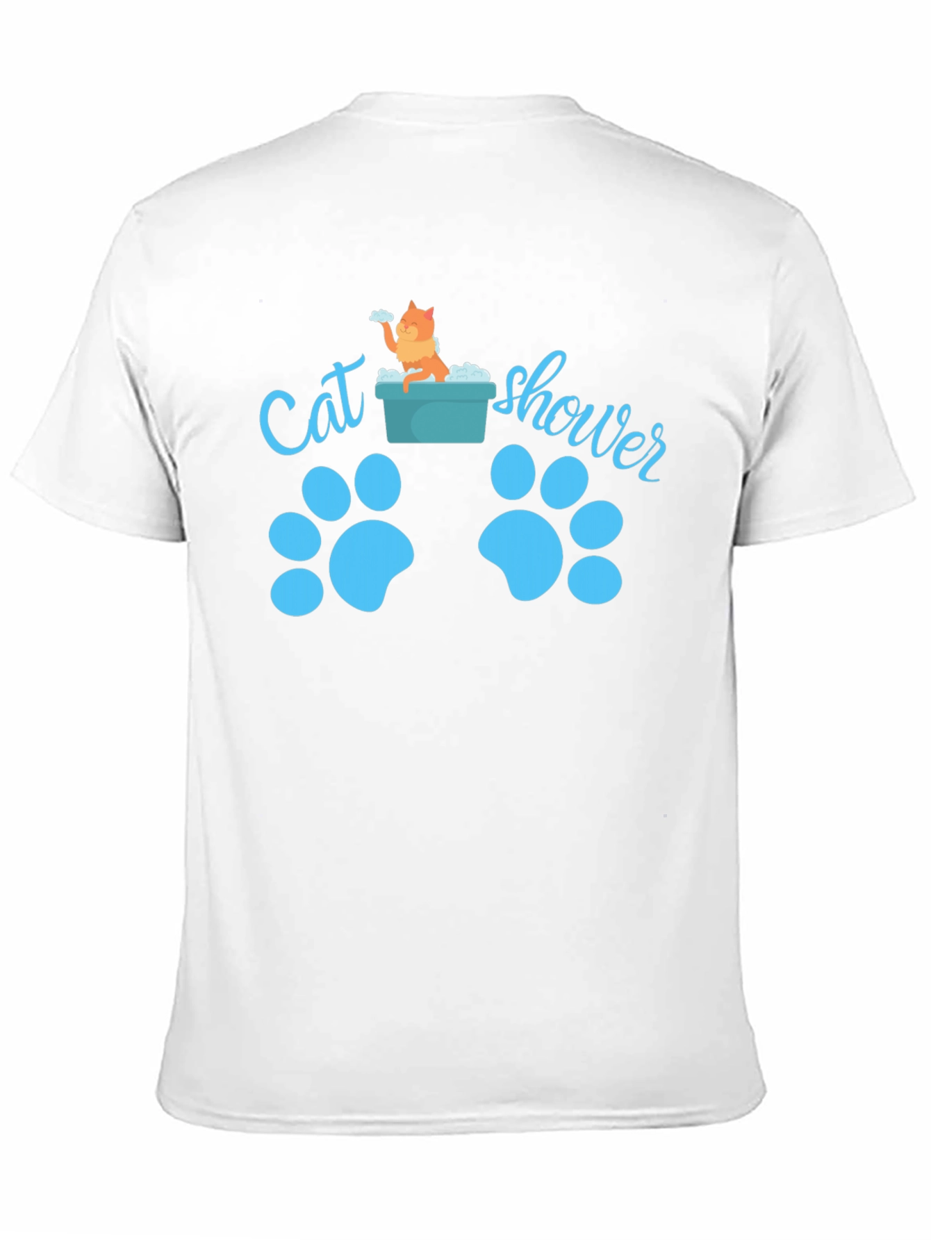 Black Cat Shower T-Shirt - Funny Cat Lover Tee view 11