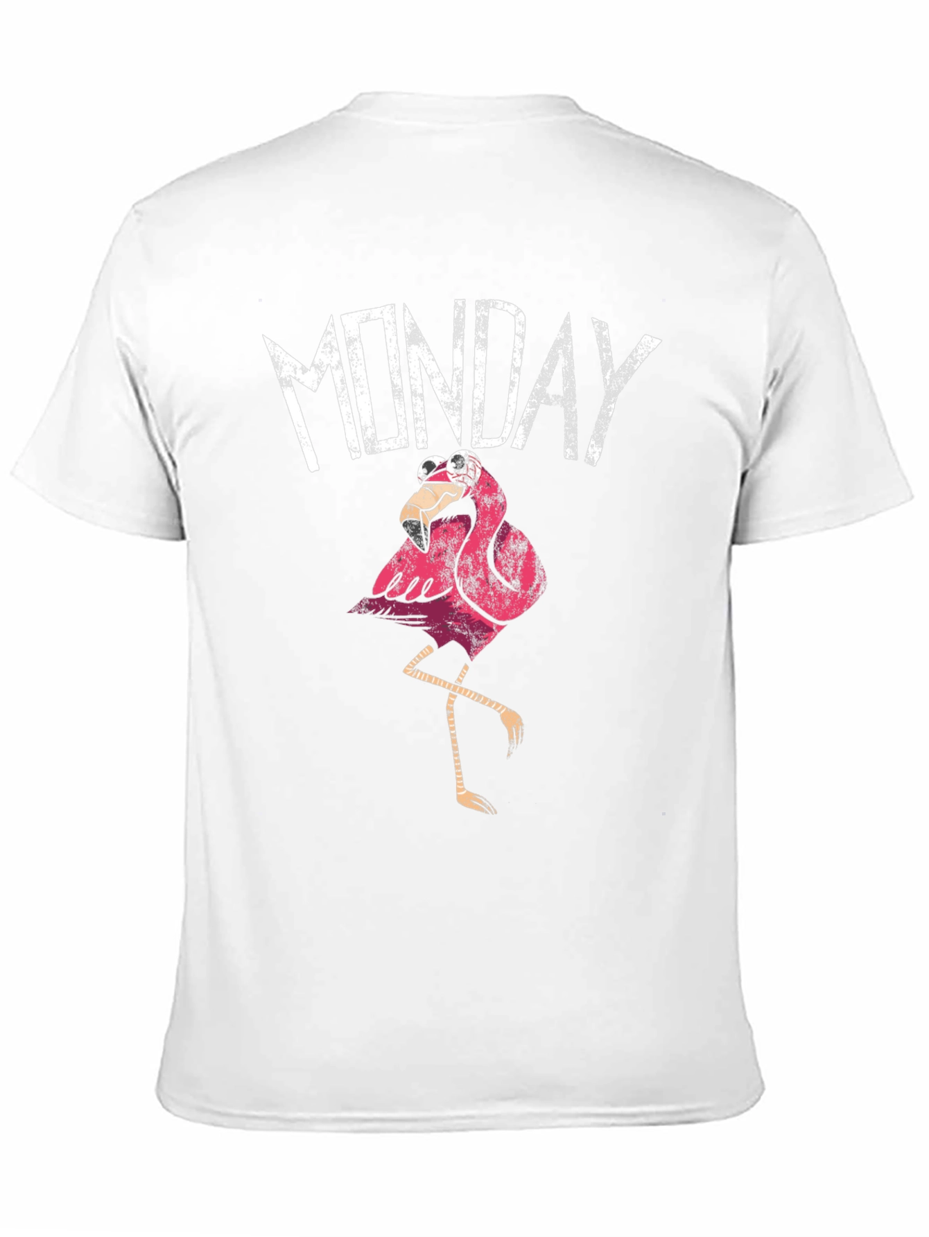 Black Funny Monday Flamingo Graphic T-Shirt - Black view 11