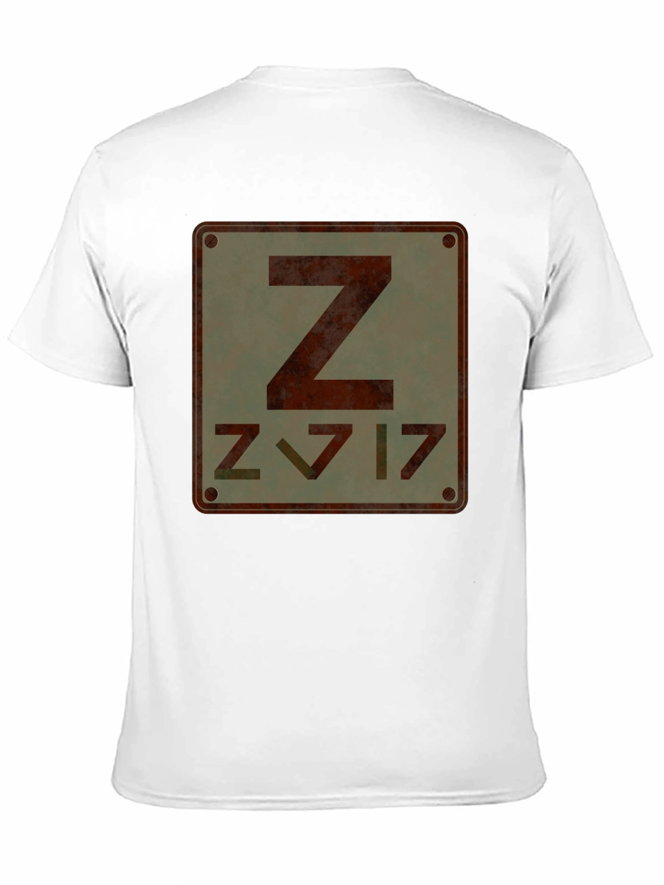 Black Retro Z Design Graphic T-Shirt view 11