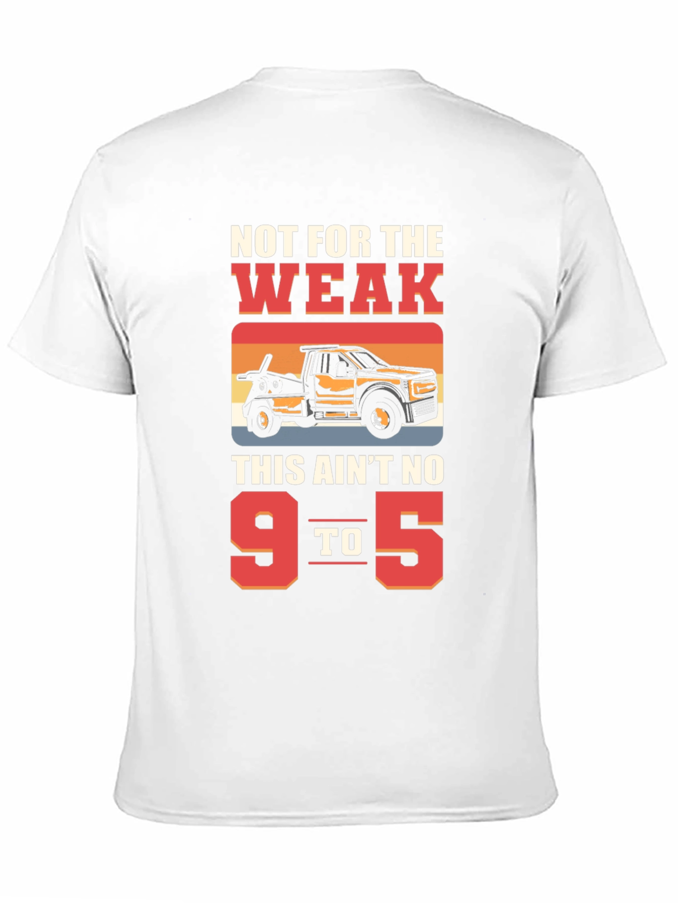 Black Not For The Weak Tow Truck Graphic Tee view 11