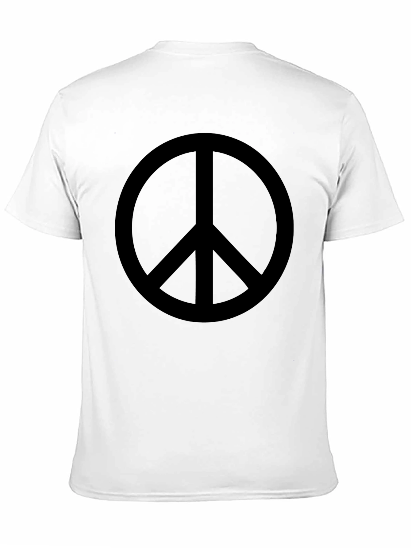 Black Peace Sign Graphic Black T-Shirt view 11