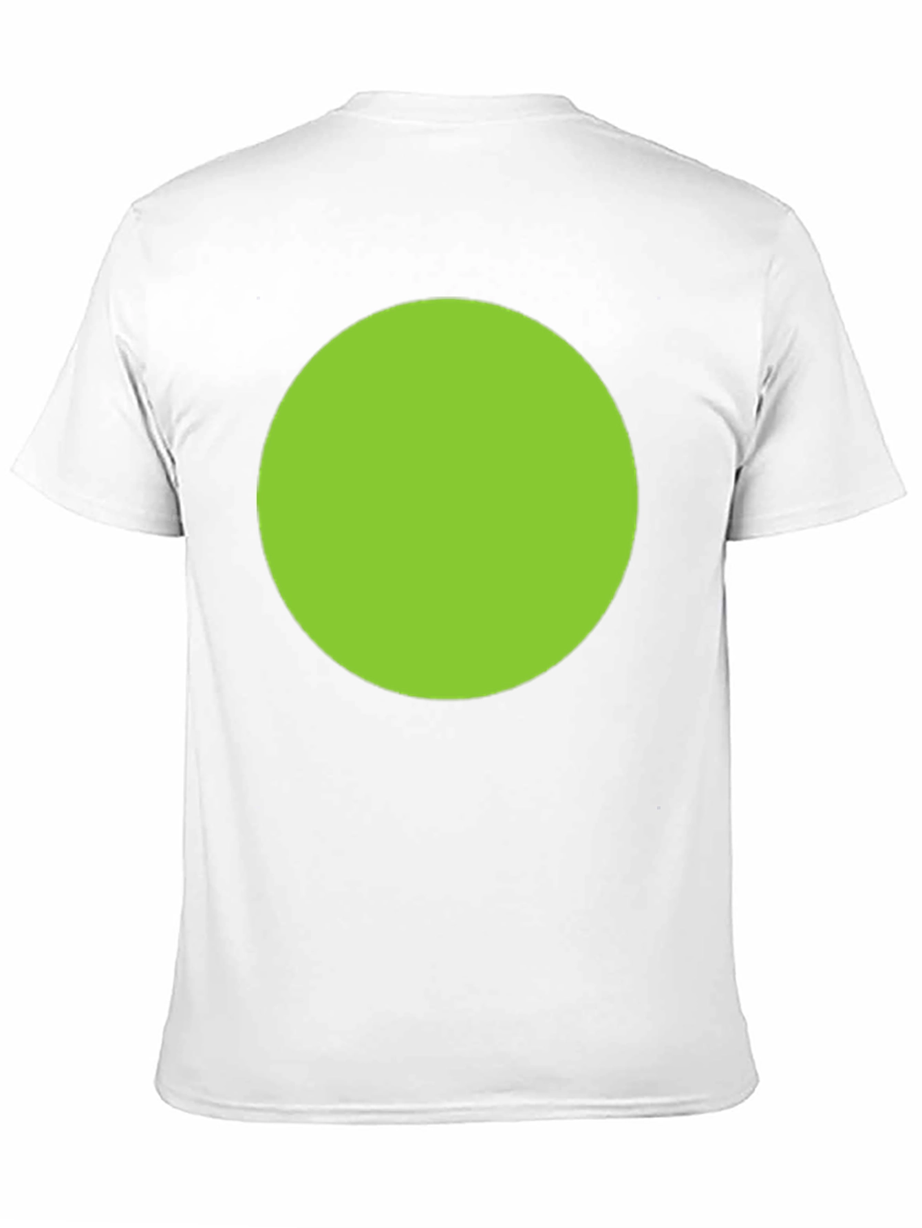 Black Men's Black T-Shirt with Green Circle Design view 11