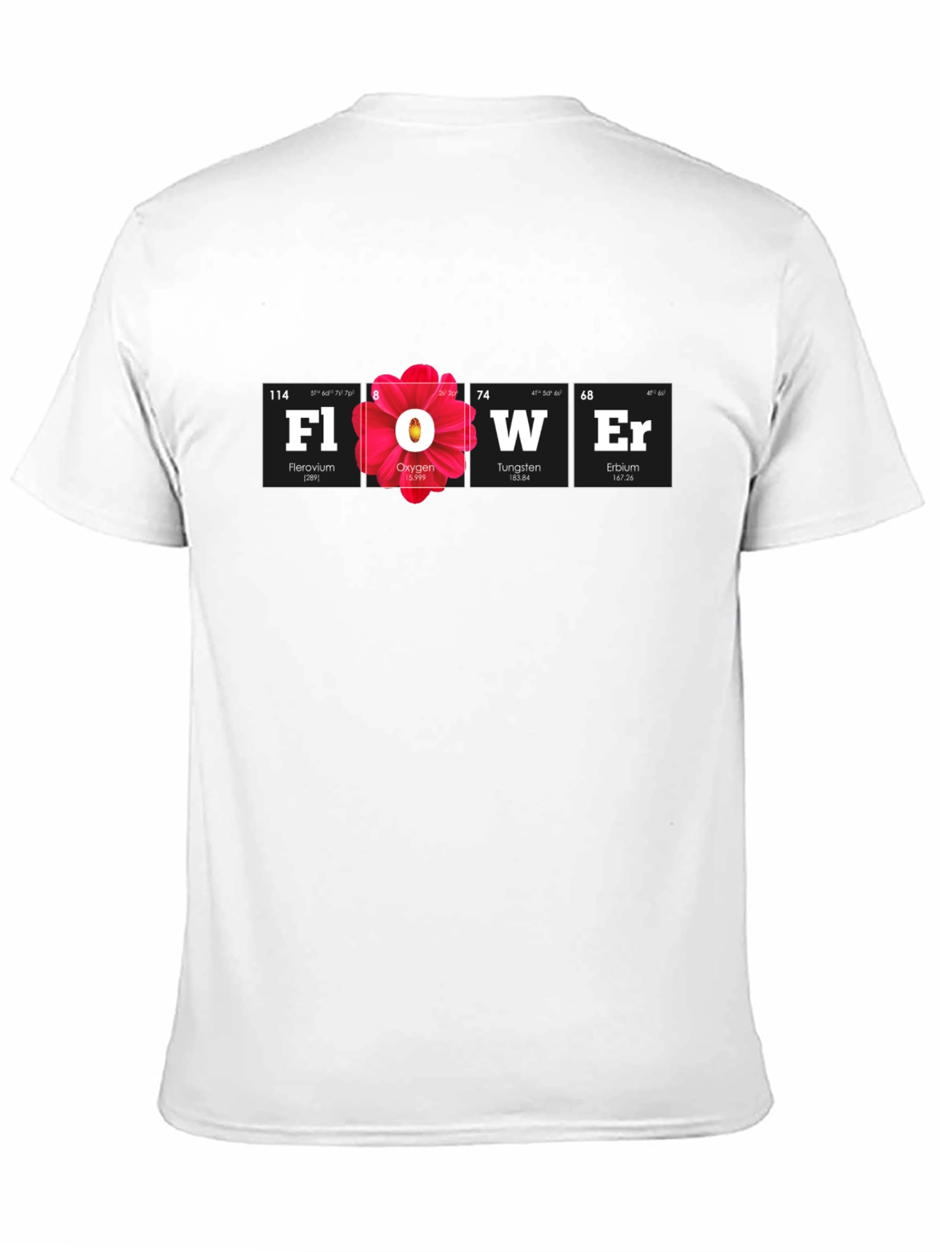 Black Periodic Table Flower Graphic Tee view 11