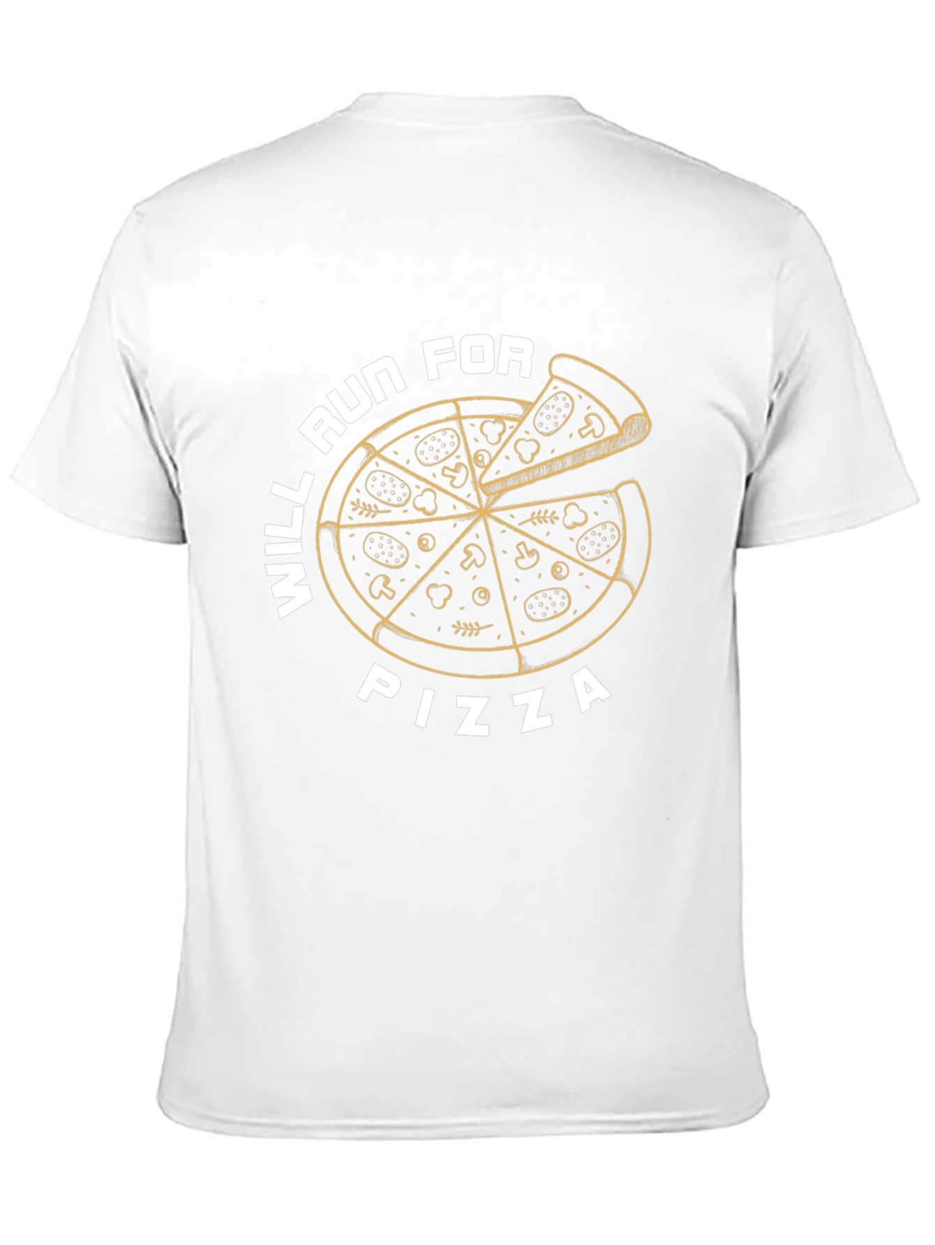 Black Will Run for Pizza T-Shirt view 11
