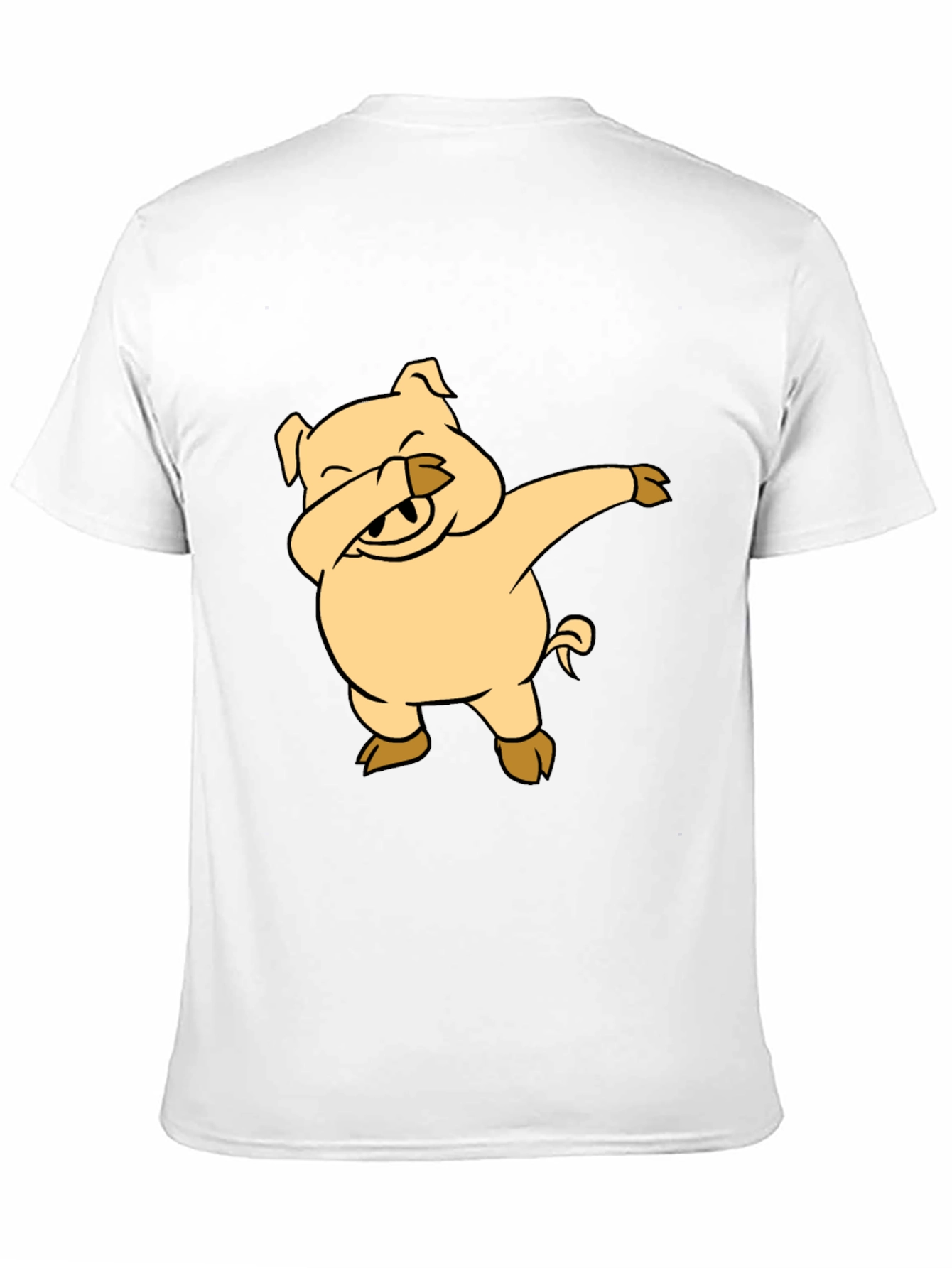 Black Dabbing Pig Graphic T-Shirt - Funny Animal Tee view 11