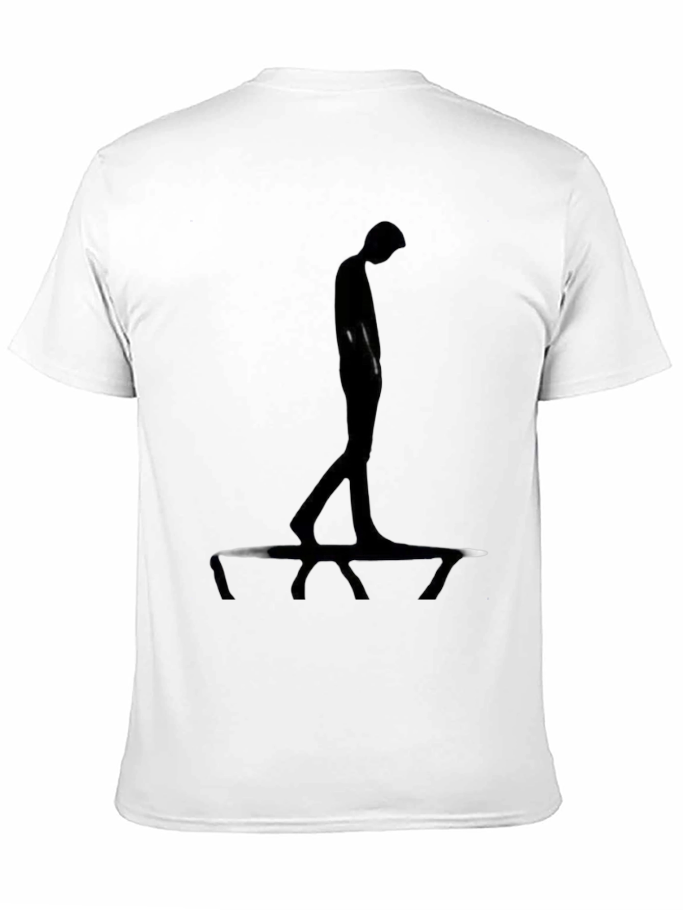 Black Silhouette Graphic Tee - Modern Black T-Shirt view 11