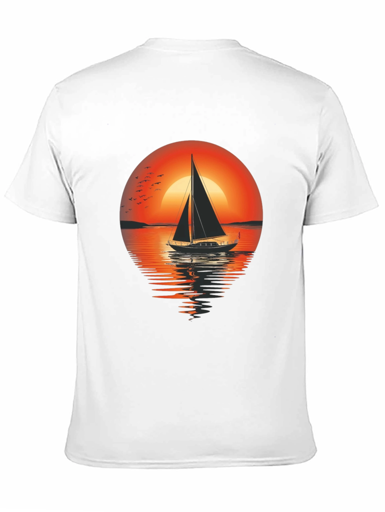 Black Sunset Sailboat Graphic Tee - Comfort Fit view 11