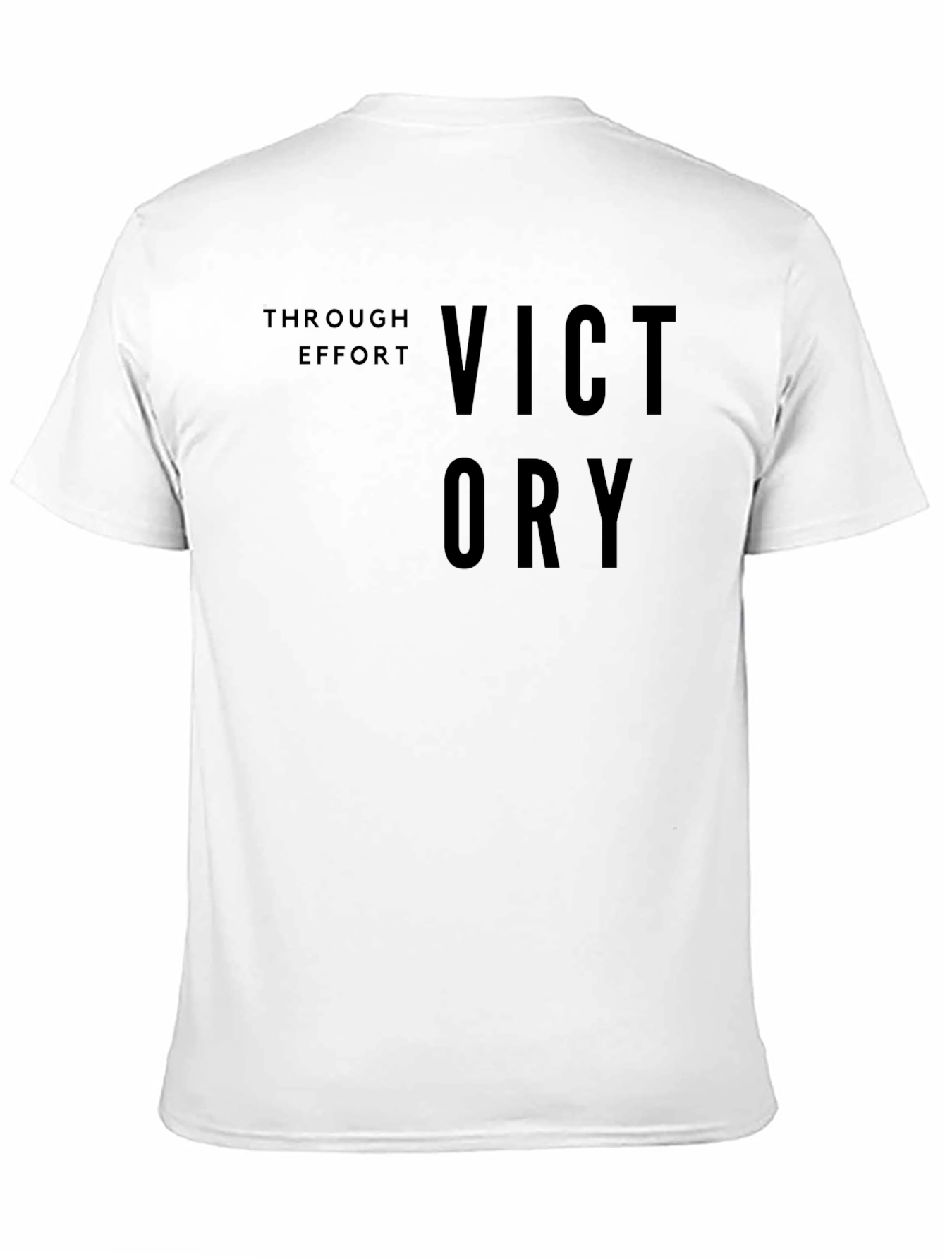Black Victory Through Effort Black T-Shirt view 11
