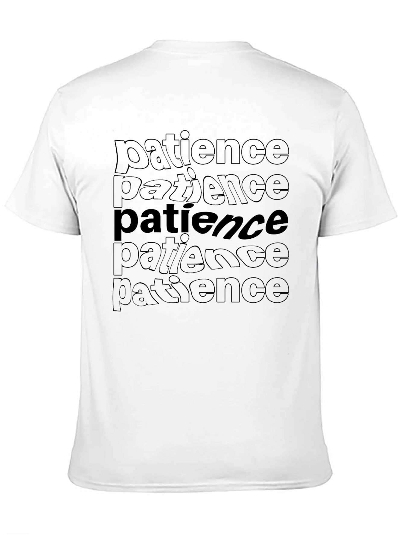 Black Patience T-Shirt - Black Graphic Tee view 11