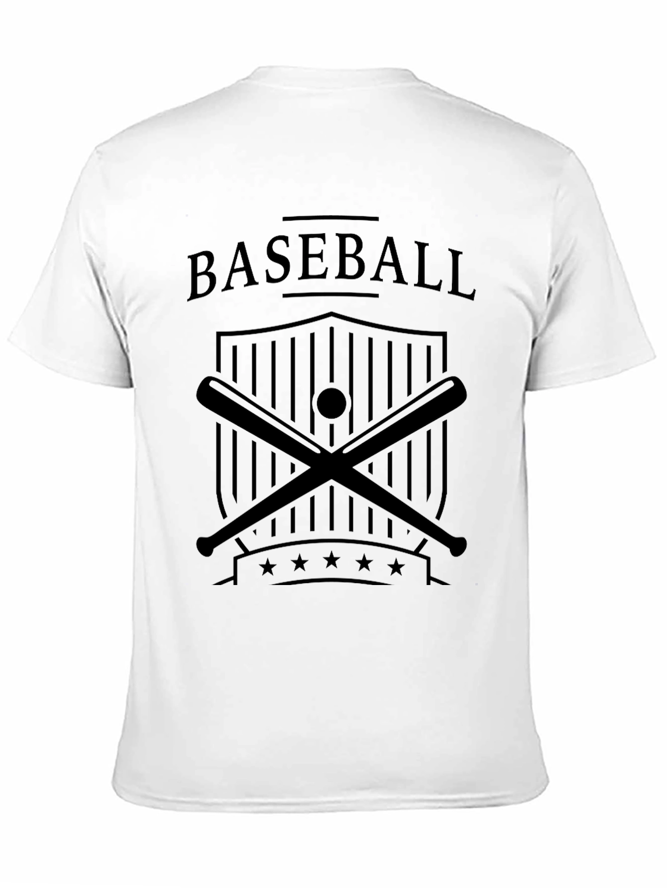 Black Baseball Graphic Tee - Black Cotton T-Shirt for Men view 11