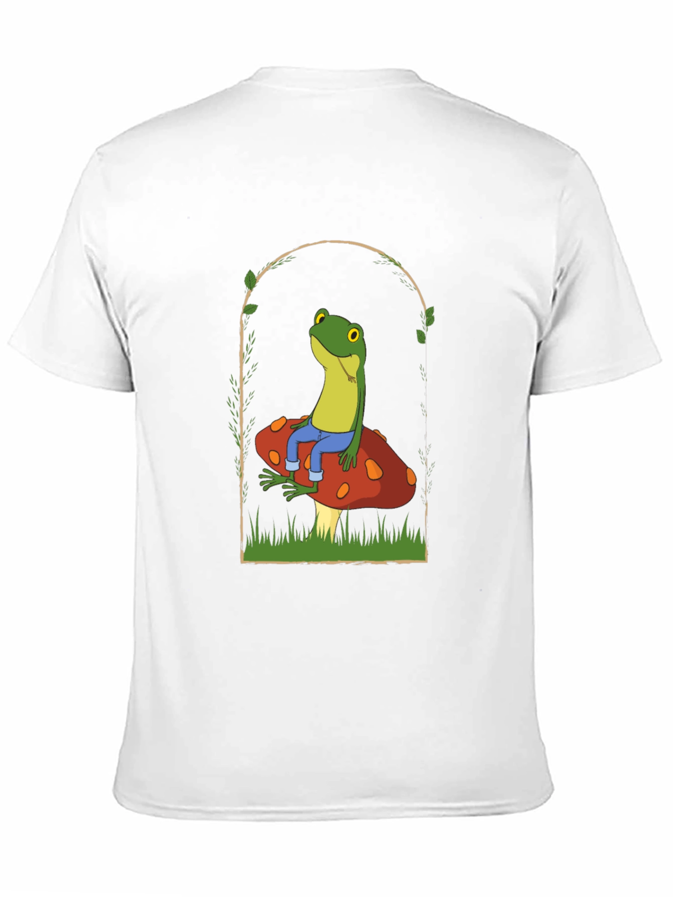 Black Frog on Mushroom Graphic Tee view 11