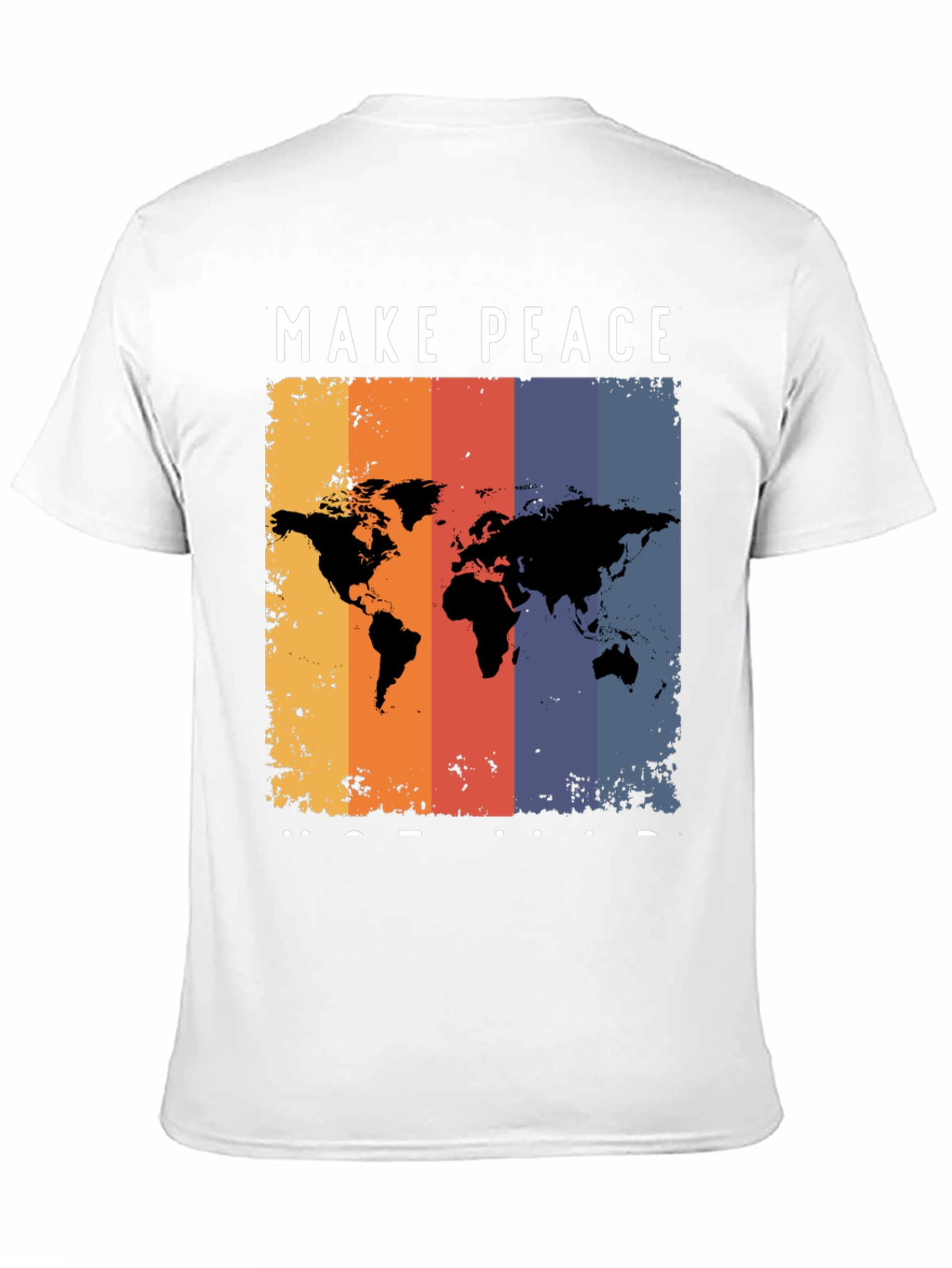 Black Make Peace Not War Graphic T-Shirt view 11