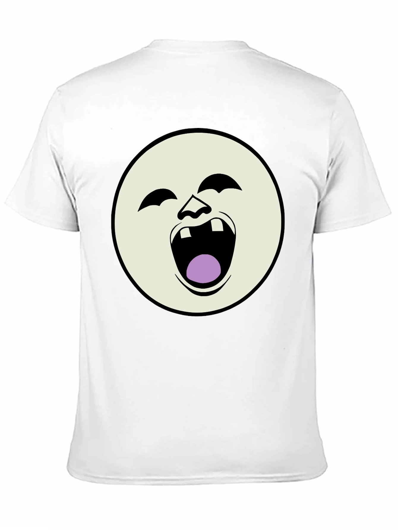 Black Laughing Face Graphic Black T-Shirt view 11
