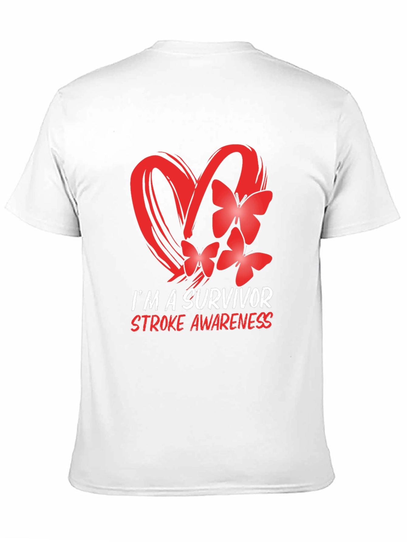 Black Stroke Awareness Survivor T-Shirt view 11