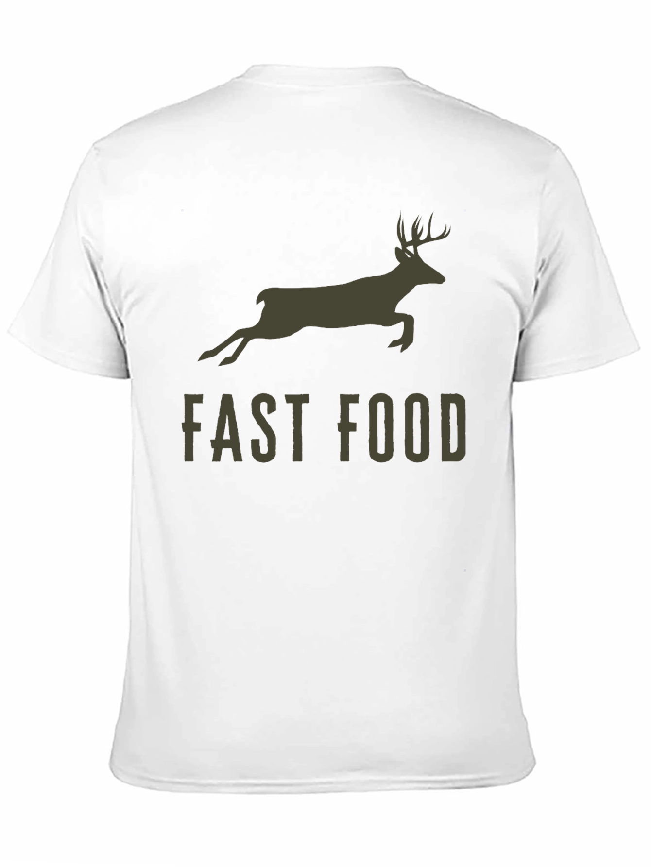 Black Fast Food Deer Graphic T-Shirt view 11