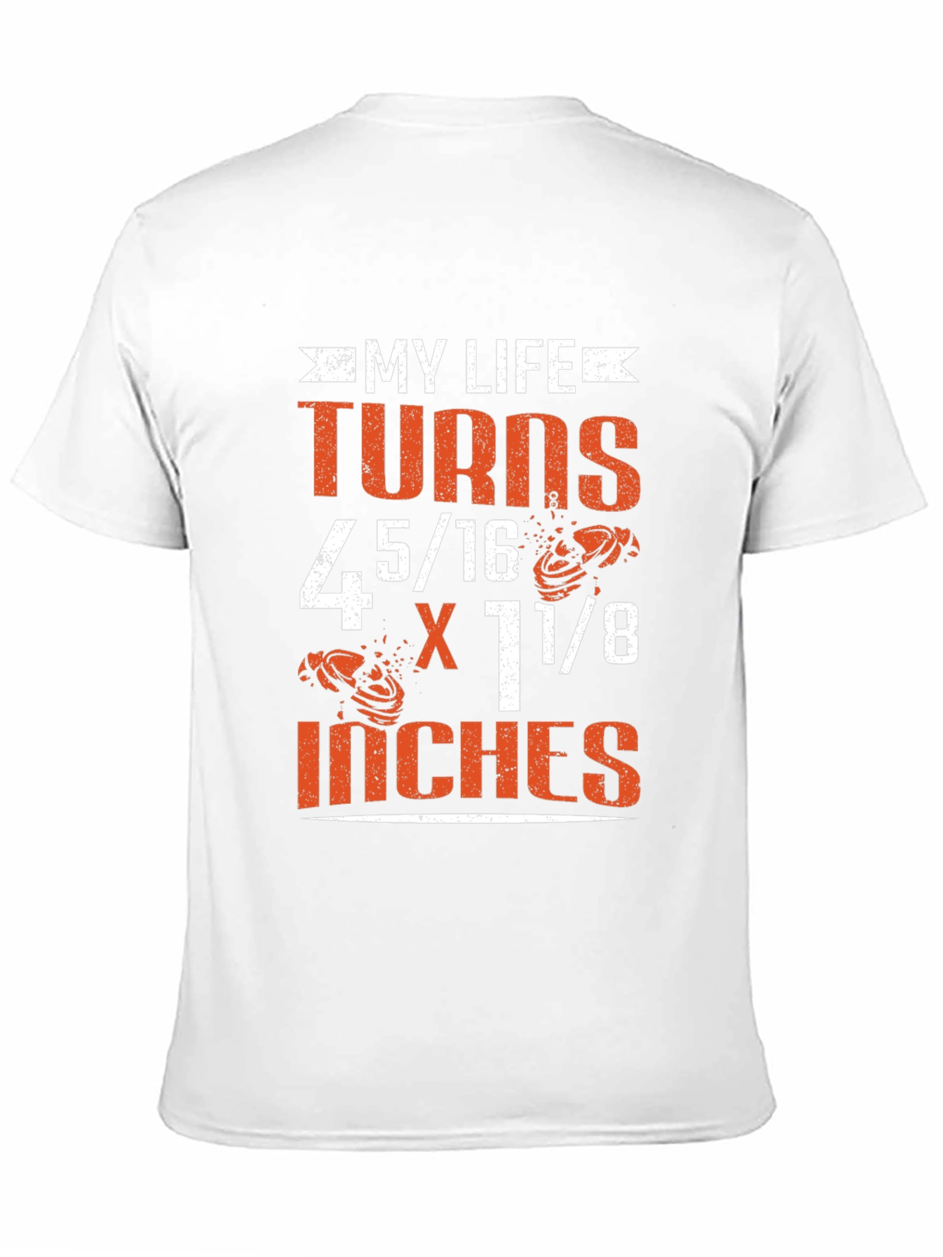 Black My Life Turns 4 5/16 x 1 1/8 Inches T-Shirt view 11