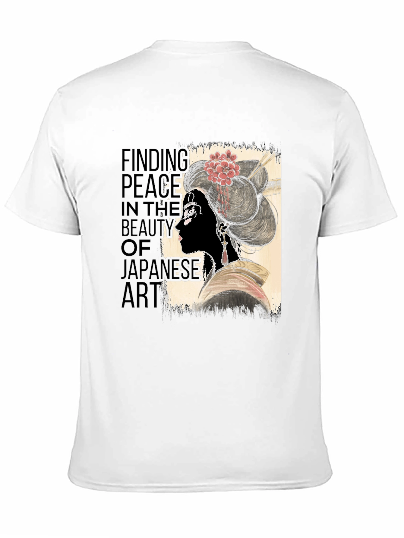 Black Japanese Art Inspired Graphic T-Shirt view 11