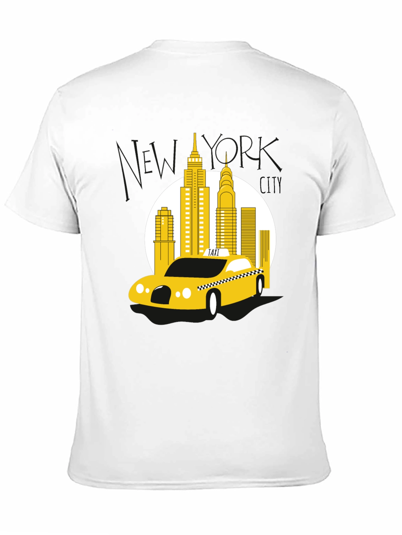 Black NYC Taxi T-Shirt - Cityscape Graphic Tee view 11