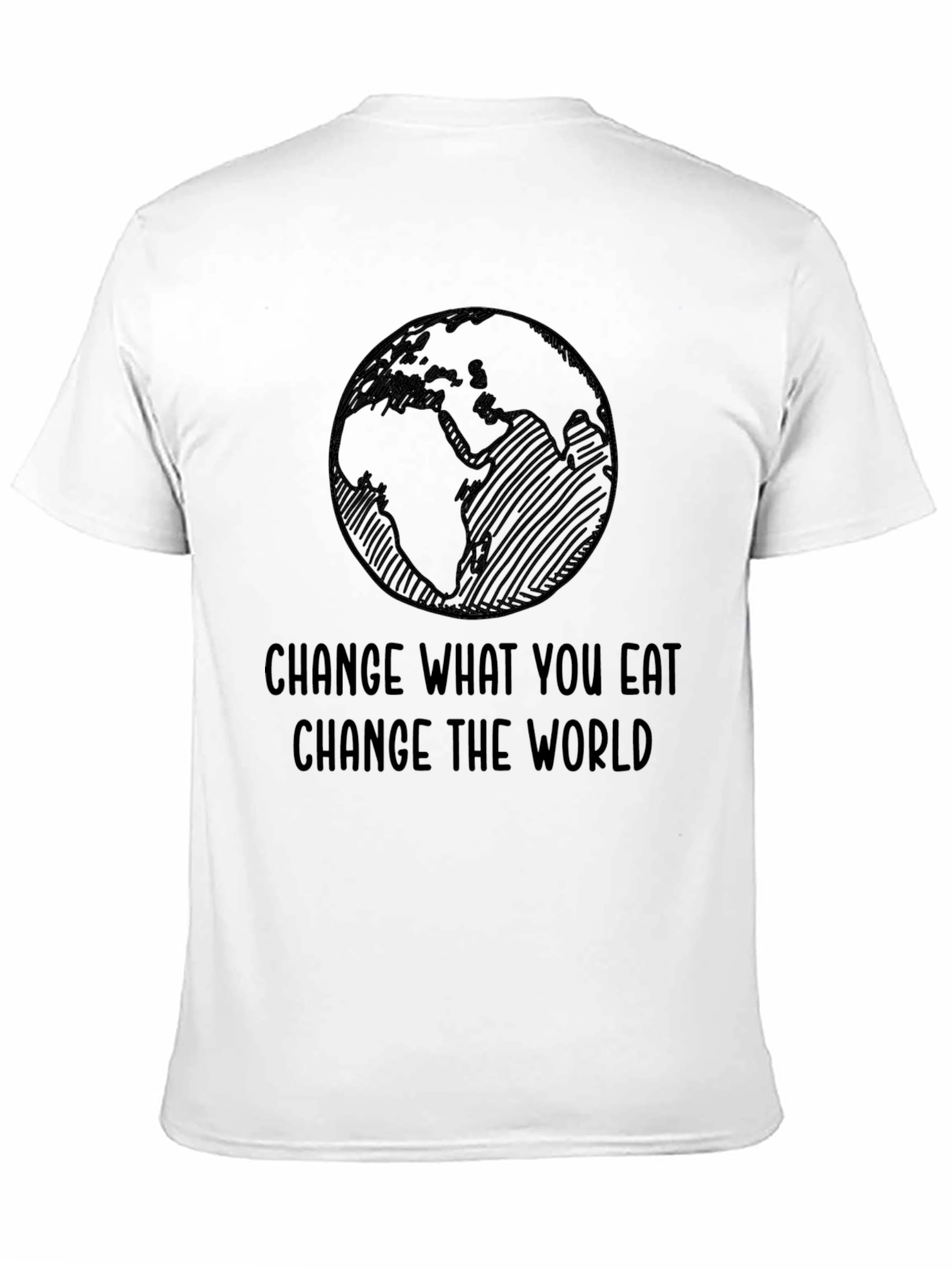 Black Eco-Friendly Graphic Tee - Change What You Eat view 11
