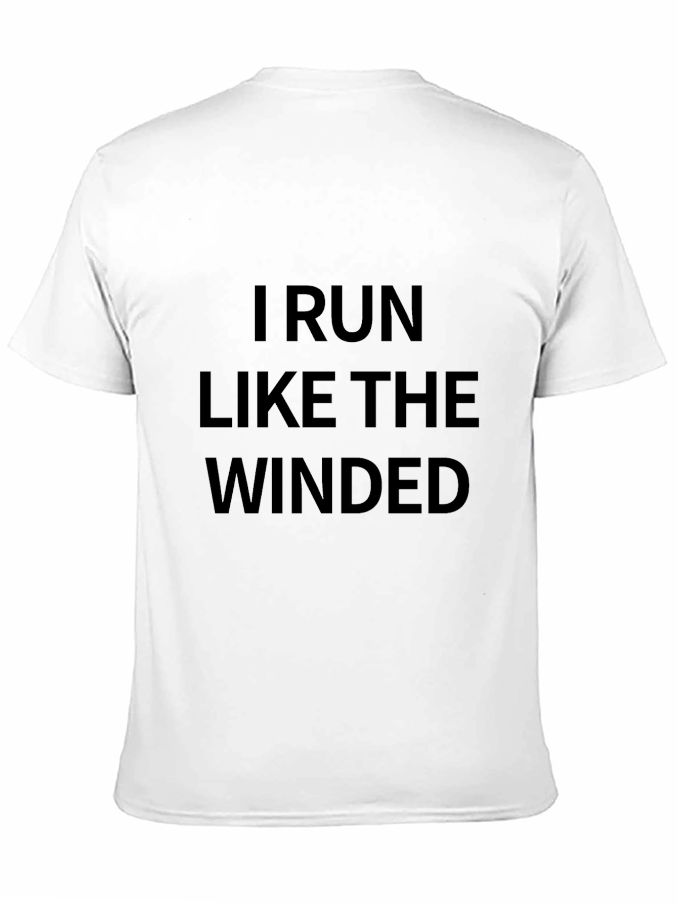 Black Men's 'I Run Like The Winded' Graphic T-Shirt view 11