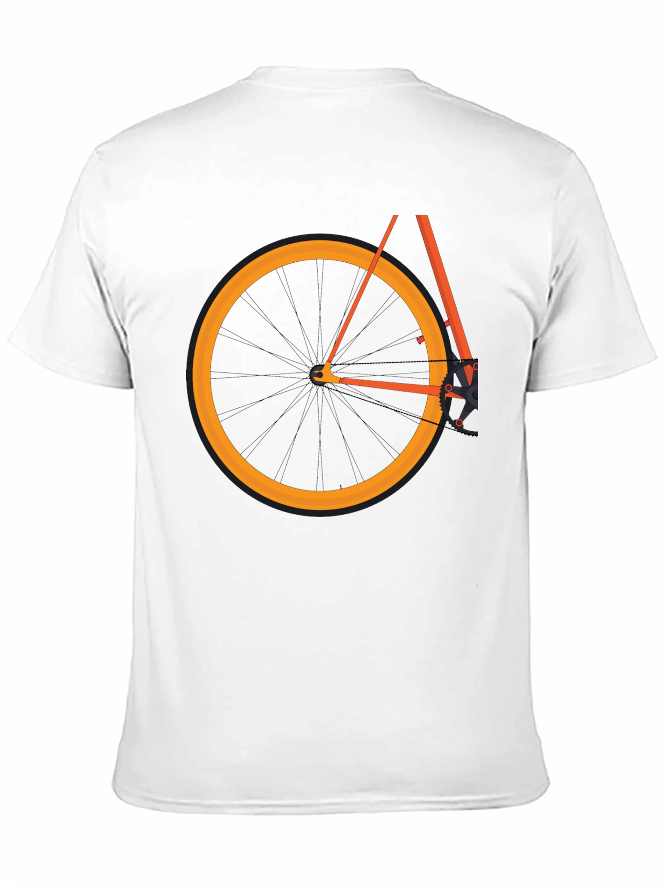 Black Black Bicycle Graphic Tee - Casual Cotton Blend T-Shirt view 11