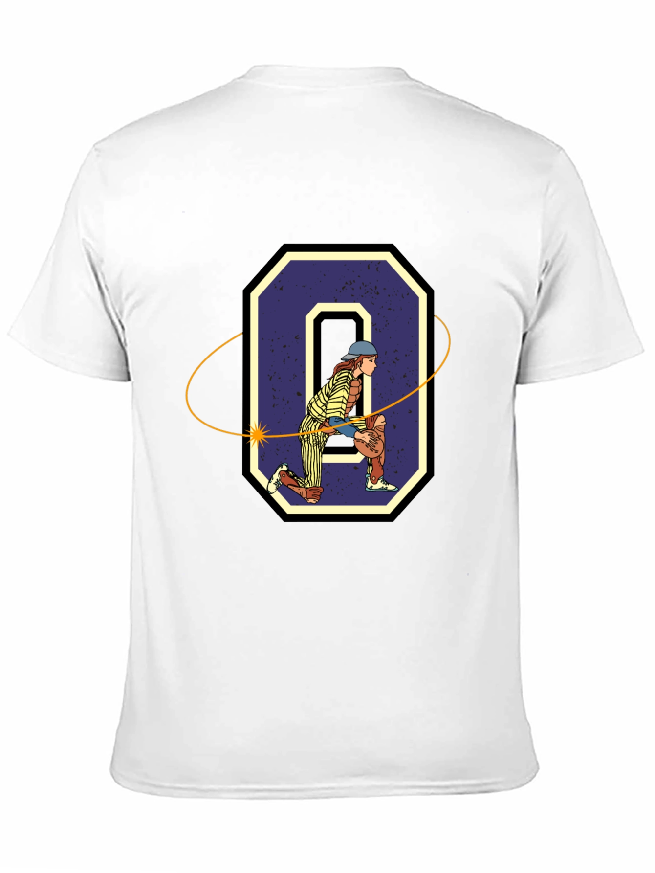 Baseball Catcher "O" Graphic T-Shirt - 11