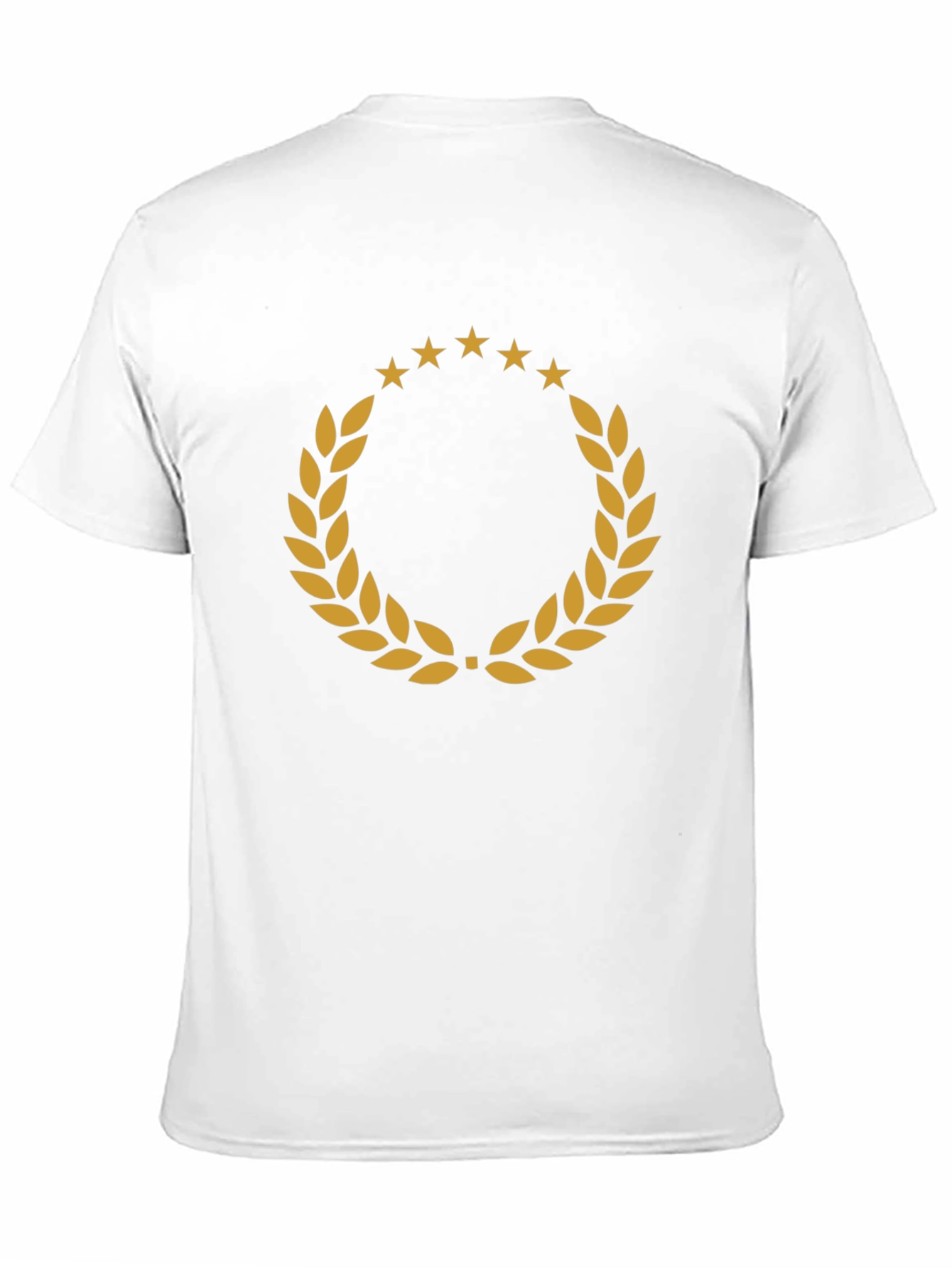 Black Stylish Laurel Wreath Graphic Tee - Classic Design view 11