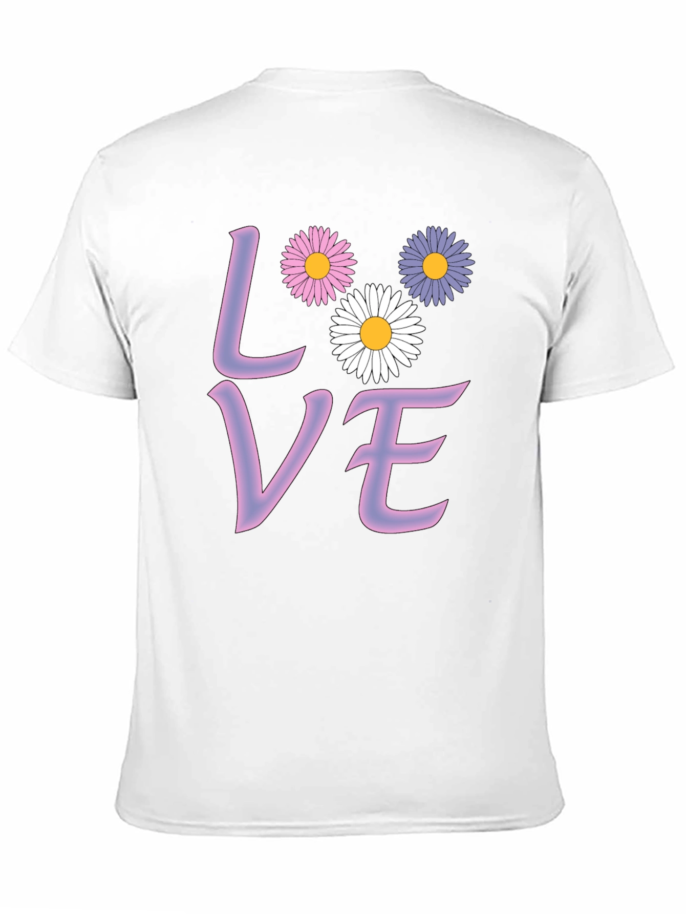 Black Love Floral Graphic Tee - Black Cotton Blend T-Shirt view 11