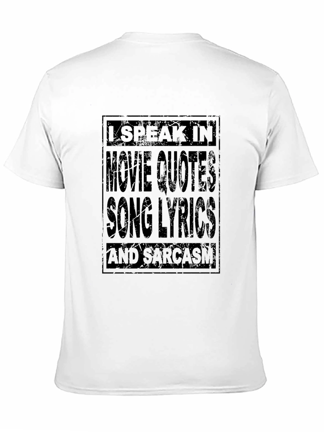 Black Movie Quotes Song Lyrics T-Shirt view 11