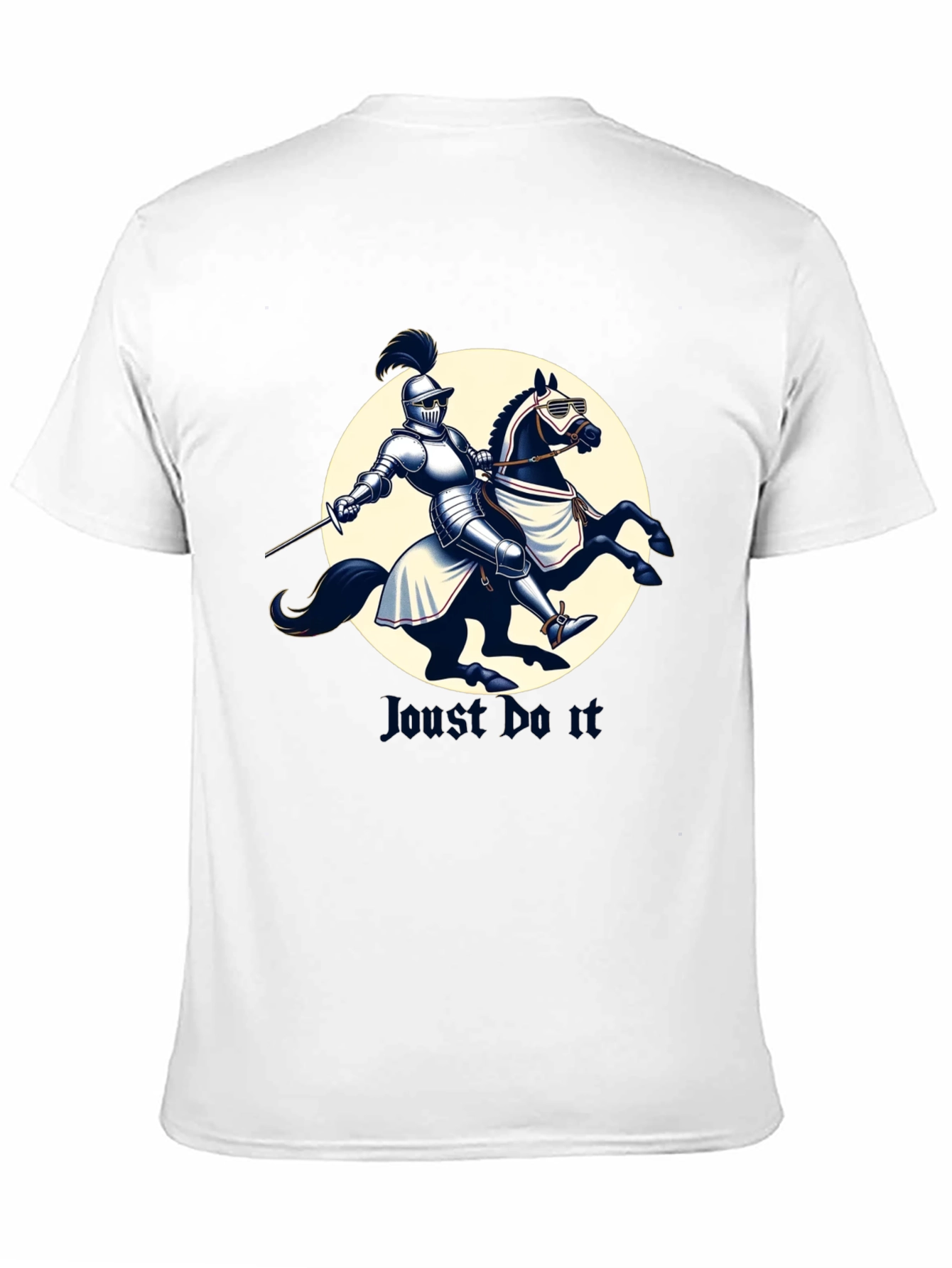 Black Joust Do It - Knight & Horse Graphic Tee view 11