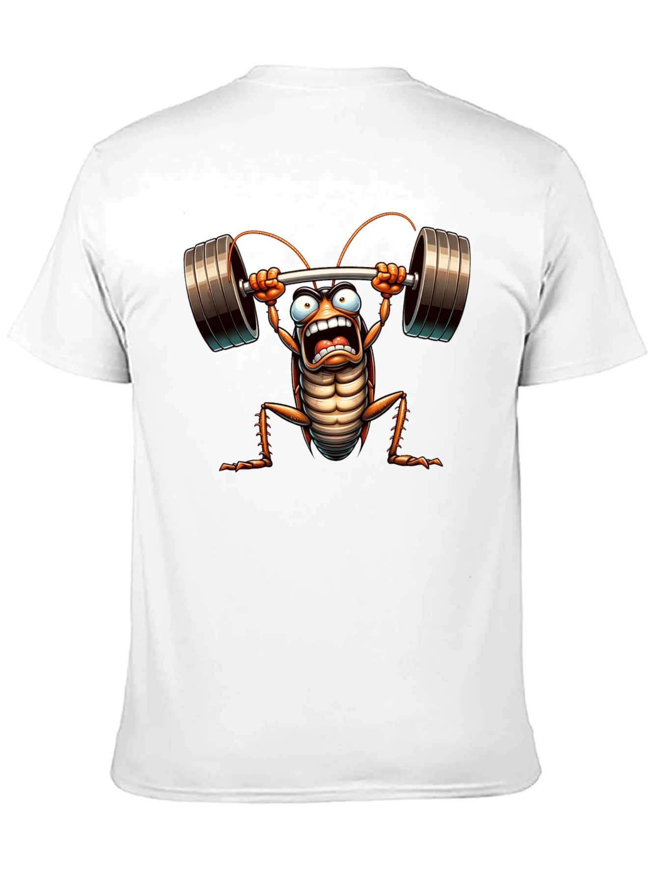 Black Gym Cockroach T-Shirt - Funny Workout Tee view 11